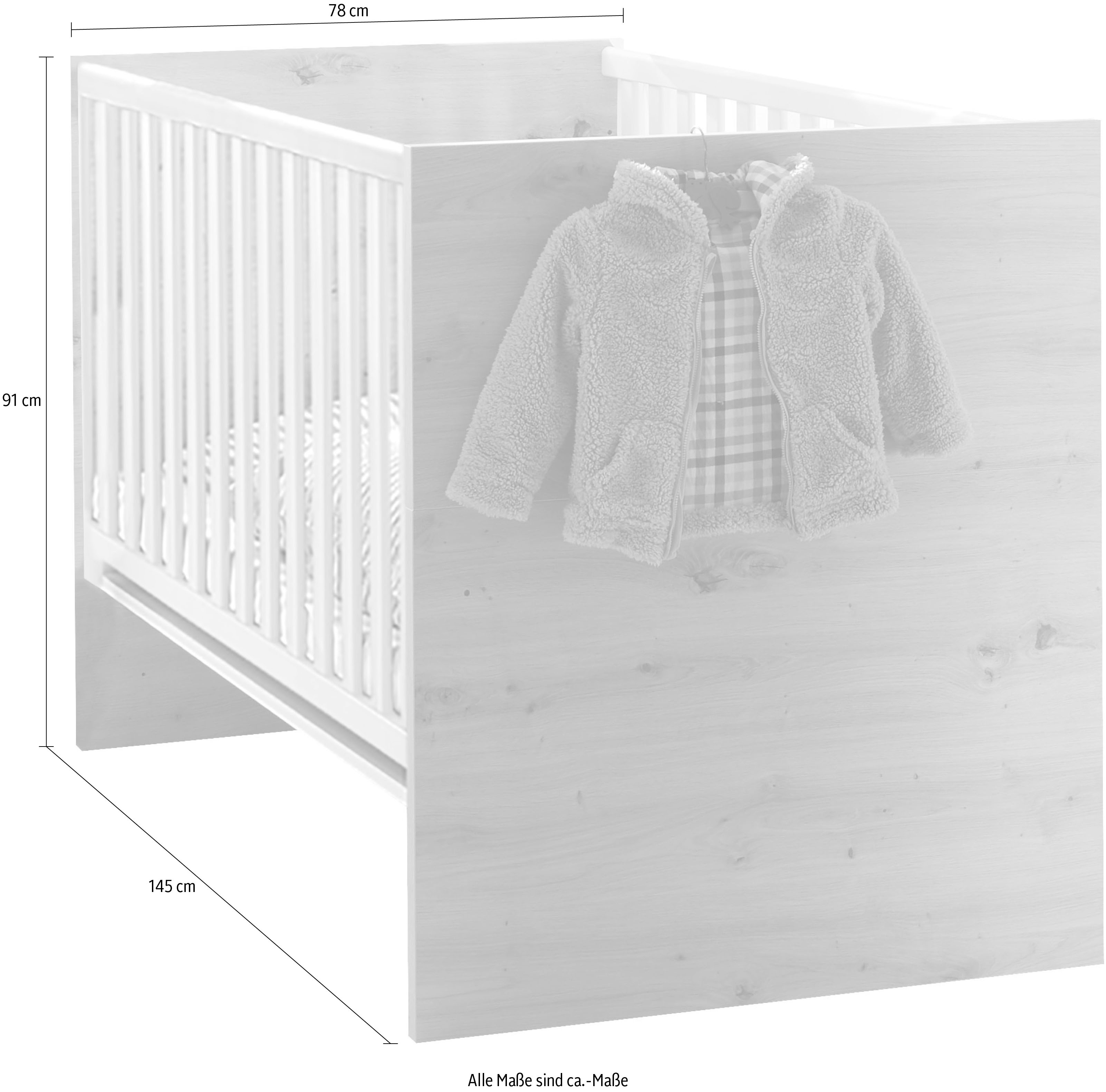 Thumbnail - Mäusbacher Babybett "Cindy" mit Schlupfsprossen