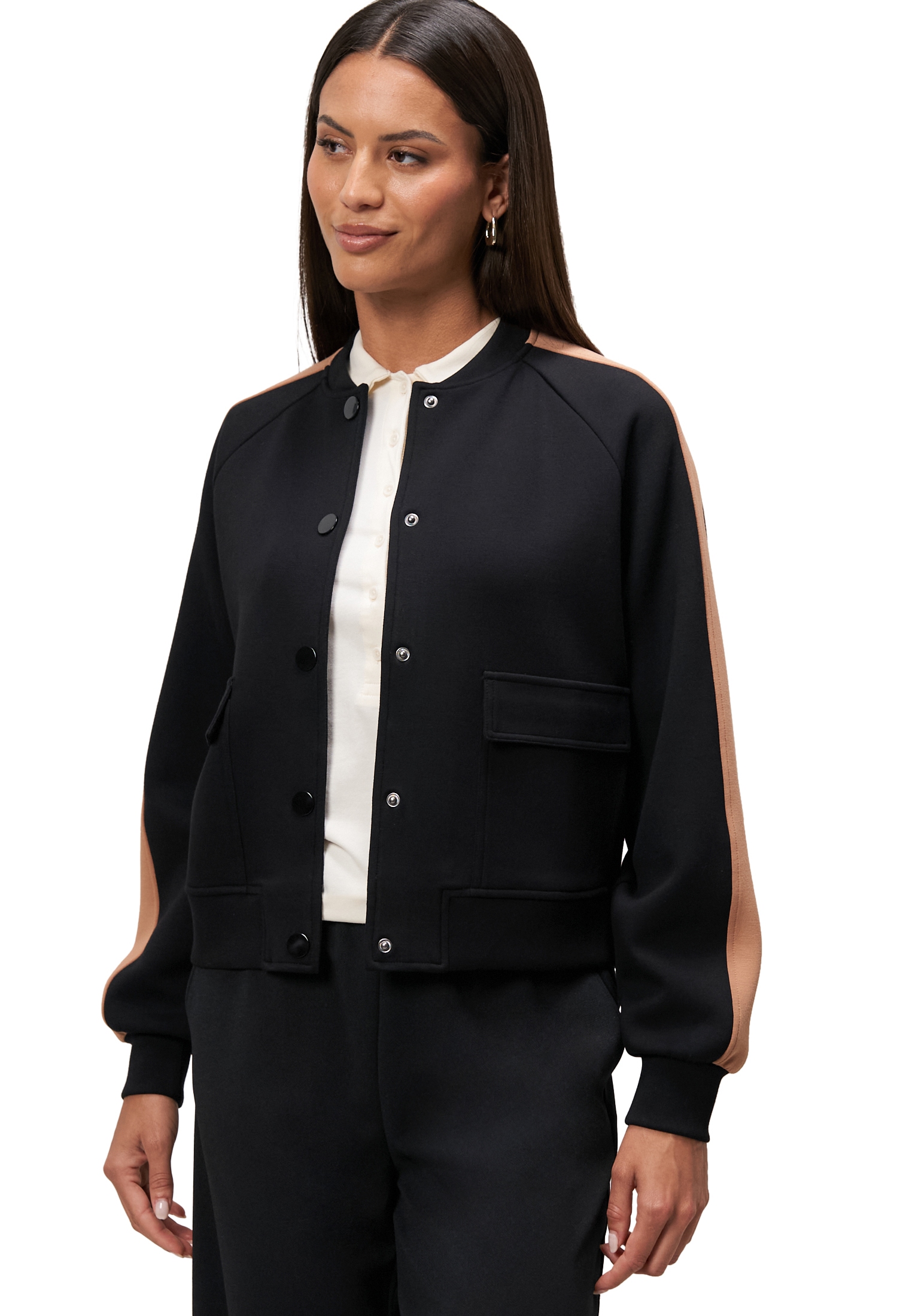 Zero Jackenblazer "zero Damen Jacke mit Kontraststreifen", Knopfleiste günstig online kaufen