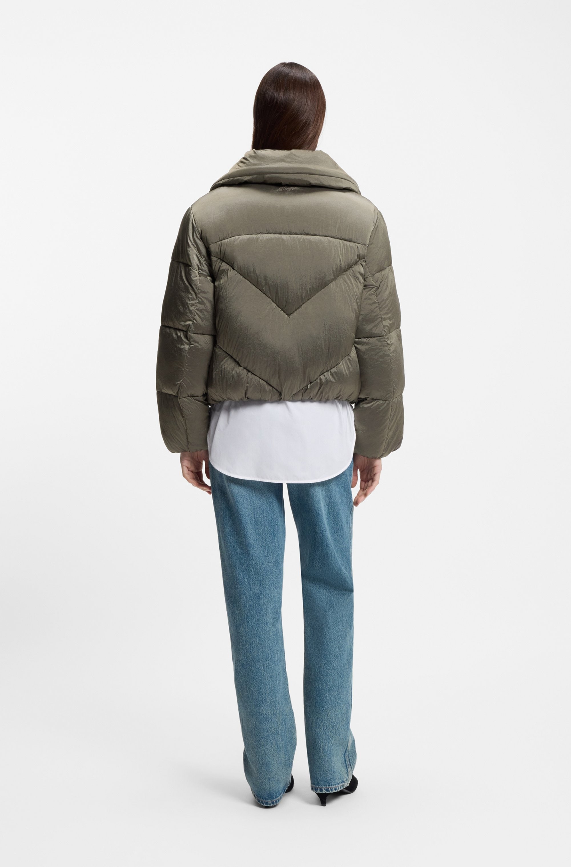 BOSS ORANGE Steppjacke »Padilena Premium Damenmode« Regular Fit mit Stehkragen, gefütterte Taschen