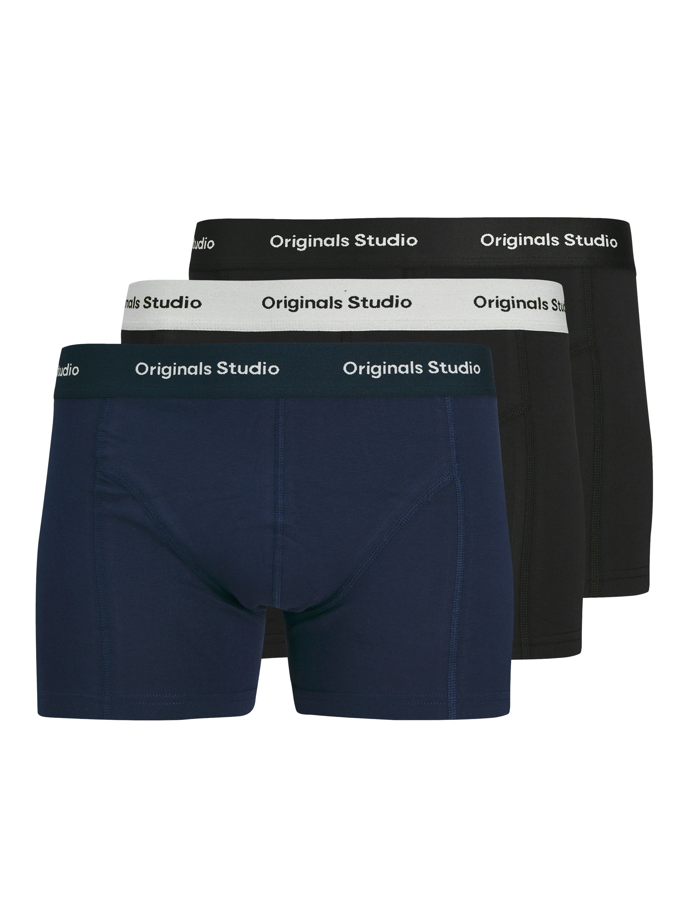 JACK & JONES Herren Trunk "JACVESTERBRO SOLID TRUNKS 3 PACK NOOS", Gr. XXL, schwarz, Jersey, Obermaterial: 95% Baumwolle, 5% Elasthan, unifarben,