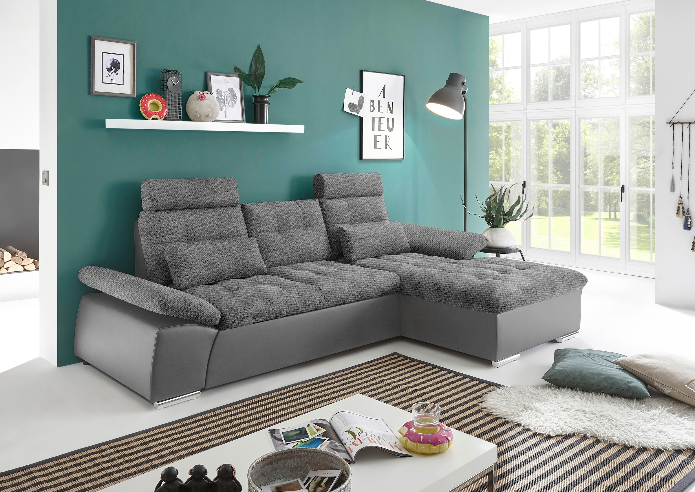 ED EXCITING DESIGN Ecksofa »Jakarta L-Form« su miegojimo ...