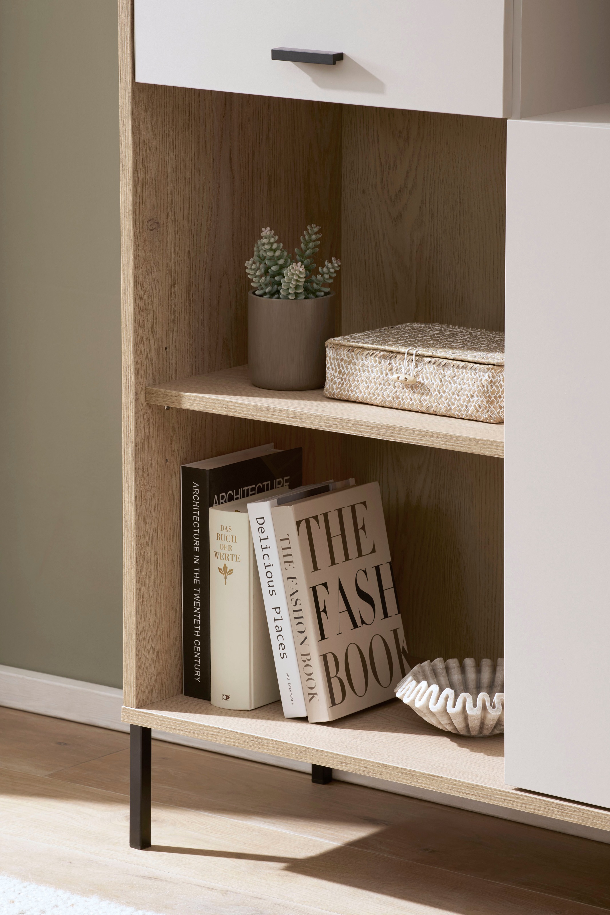 Home affaire Regalelement »Fredericia, modernes Regal, Kommode in Kaschmir, Highboard, Standregal« ausreichend Stauraum, offene & geschlossene Fächer, 105 cm breit