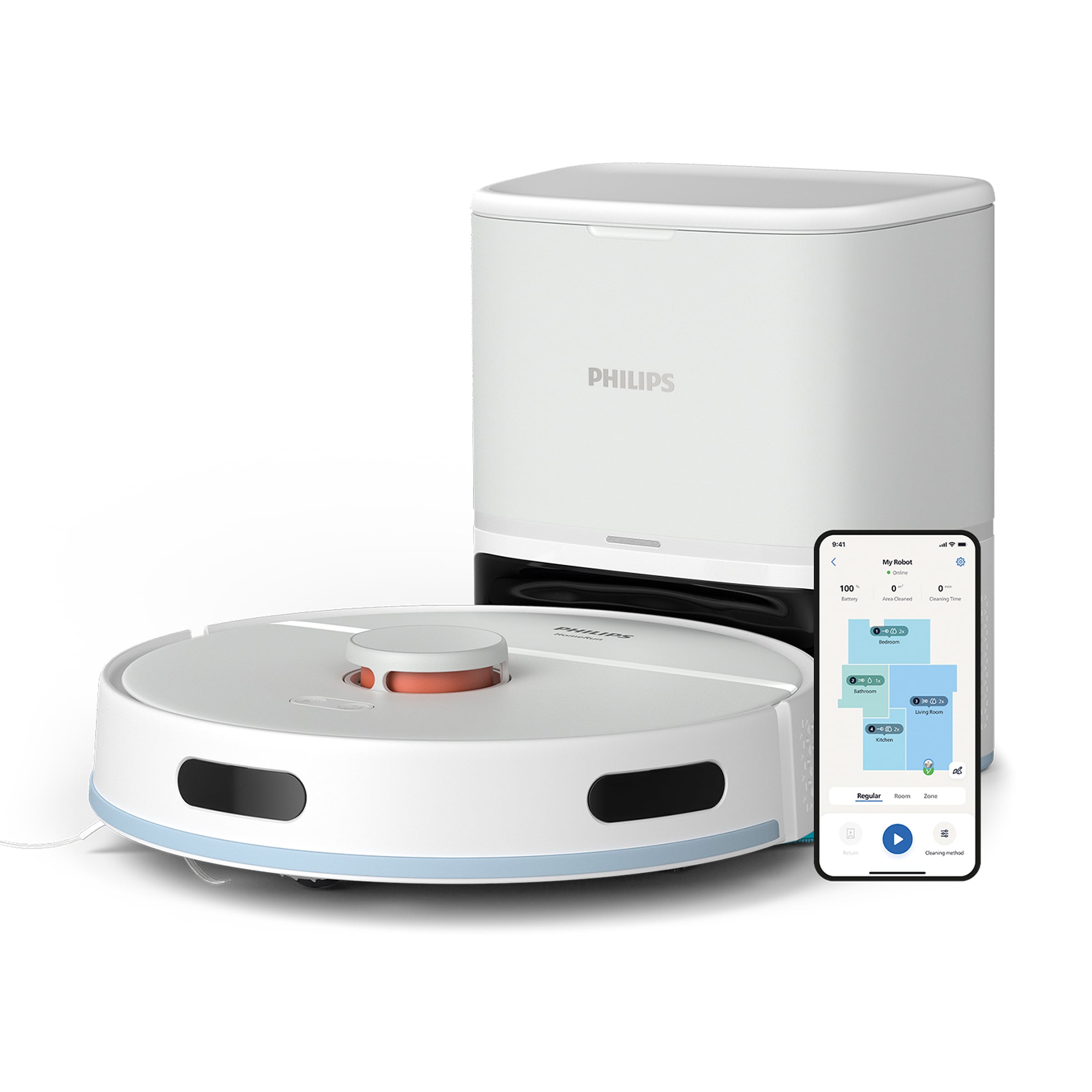 Philips Saugroboter "mit Wischfunktion XU2100/20, 130 min Akkulaufzeit, Tep günstig online kaufen