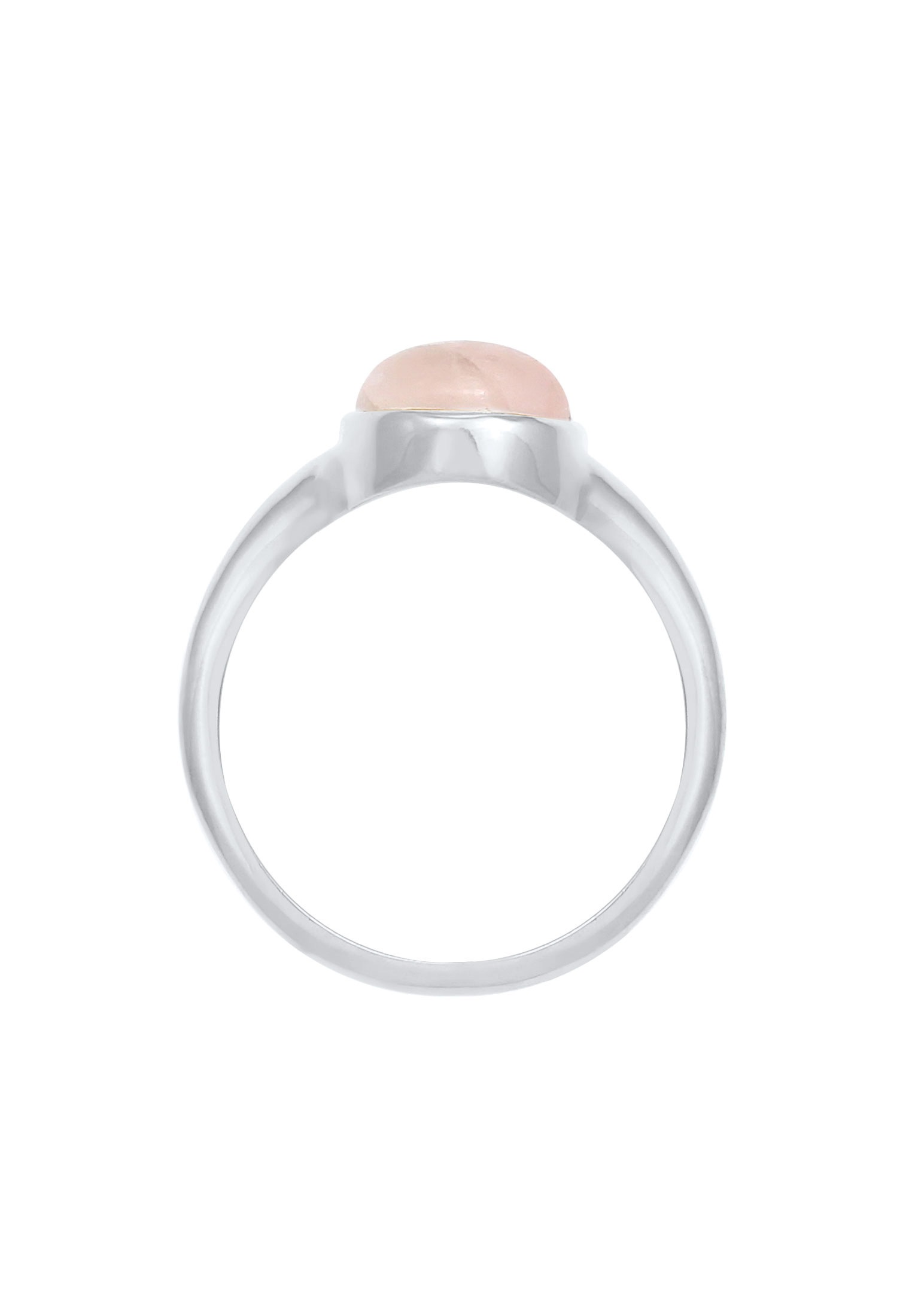 Siegelring ELLI "Siegelring Rosa Quarz Edelstein Oval 925 Silber" Gr. 56, silber, Fingerringe, Damen, 56mm, Silber 925 (Sterlingsilber), Siegelring 2