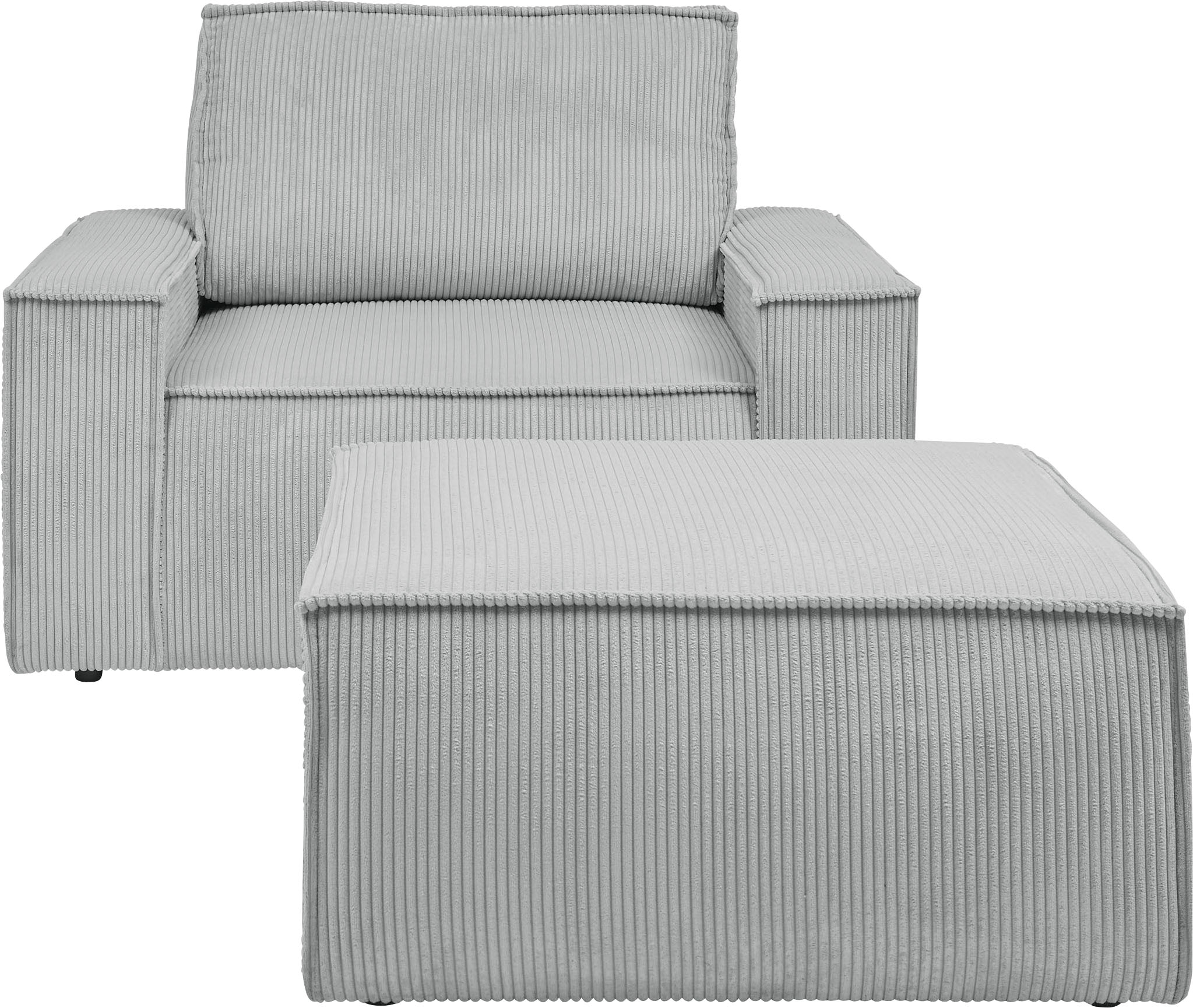 Home affaire Sessel »SHERWOOD« Loveseat und Hocker im Set, passend zur Polster-Serie SHERWOOD