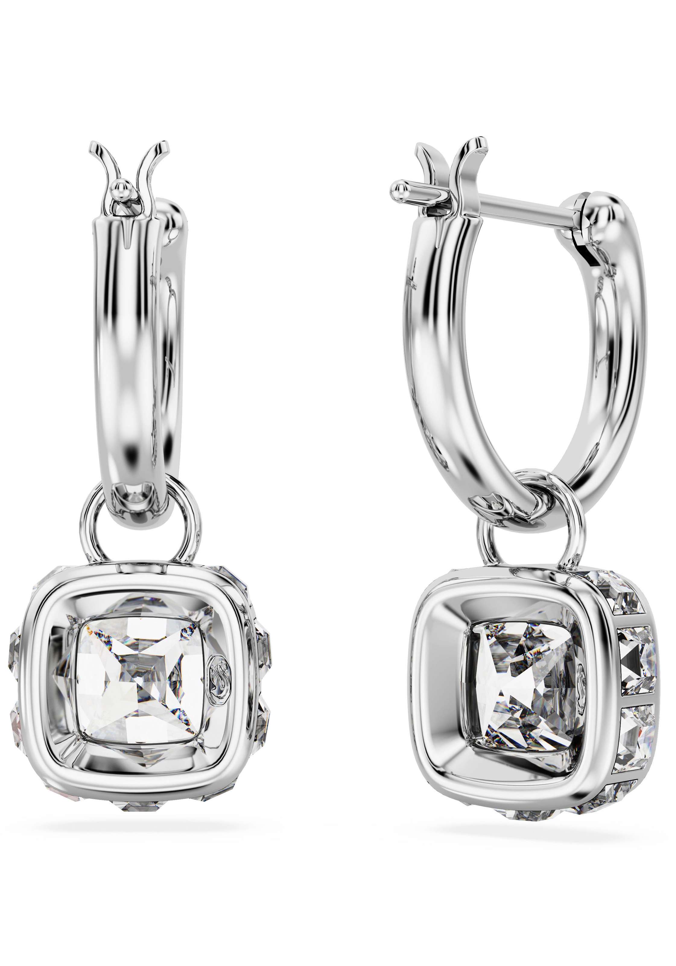 Swarovski Paar Creolen »STILLA, 5662919«, mit Swarovski® Kristall Swarovsi® Zirkonia - Einhänger abnehmbar