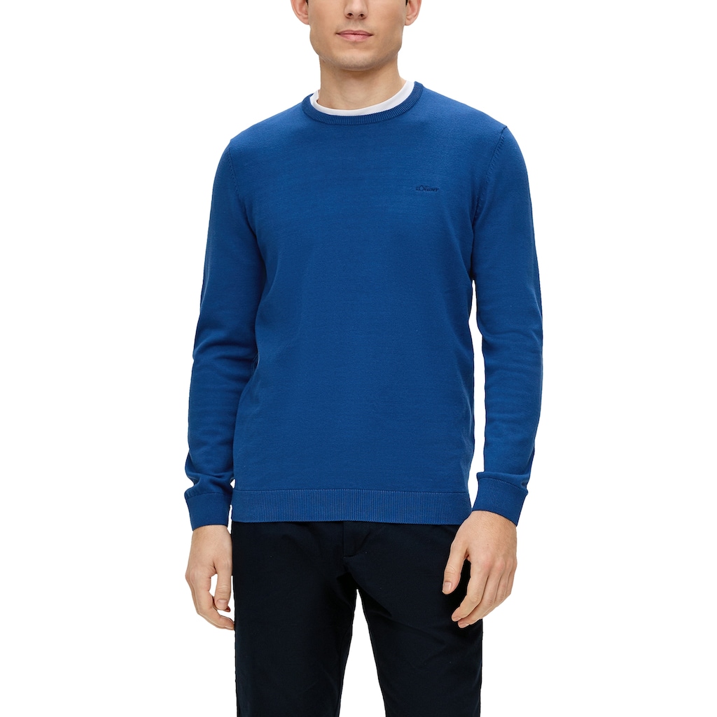 s.Oliver Strickpullover, mit Logostickerei