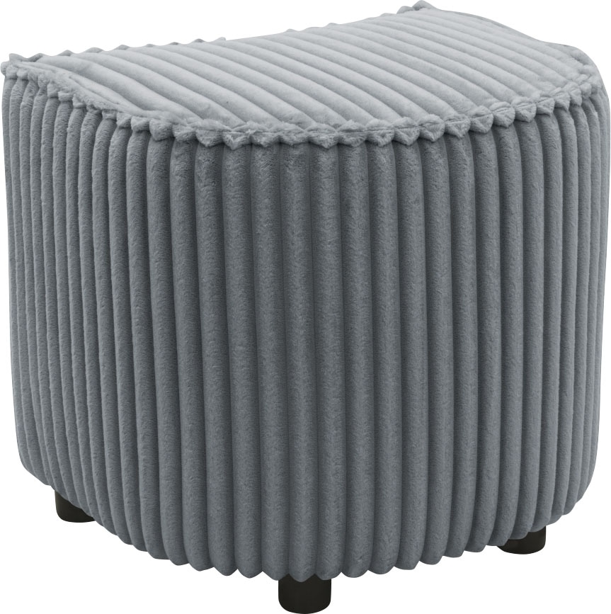 INOSIGN Polsterhocker »AMECA, Hocker, Fußhocker 52 x 47 x 46 cm (BxTxH)«, (1 St.), mit Mega-Cordstoff, sichelförmig