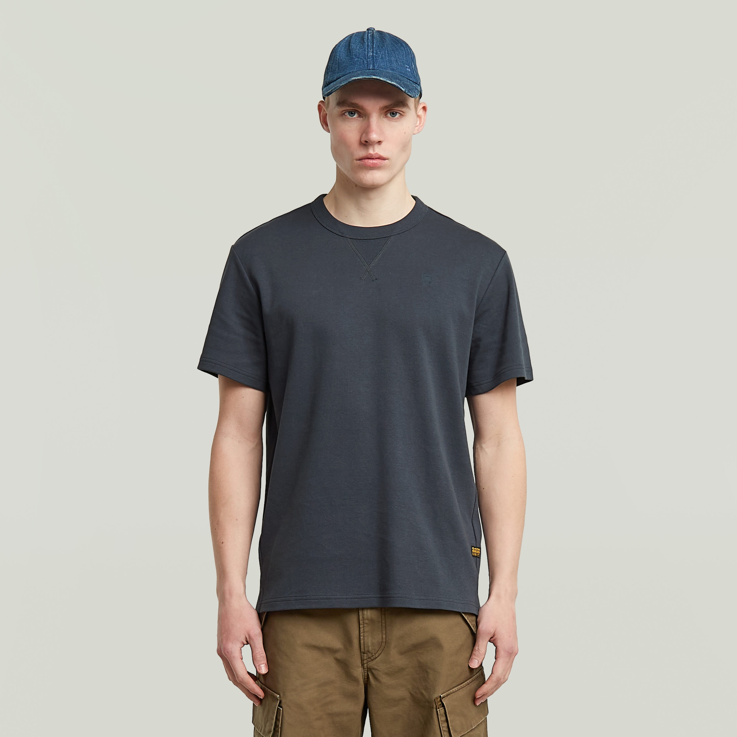 G-STAR T-Shirt "Nifous", Rundhals, mit Rippeinsatz günstig online kaufen
