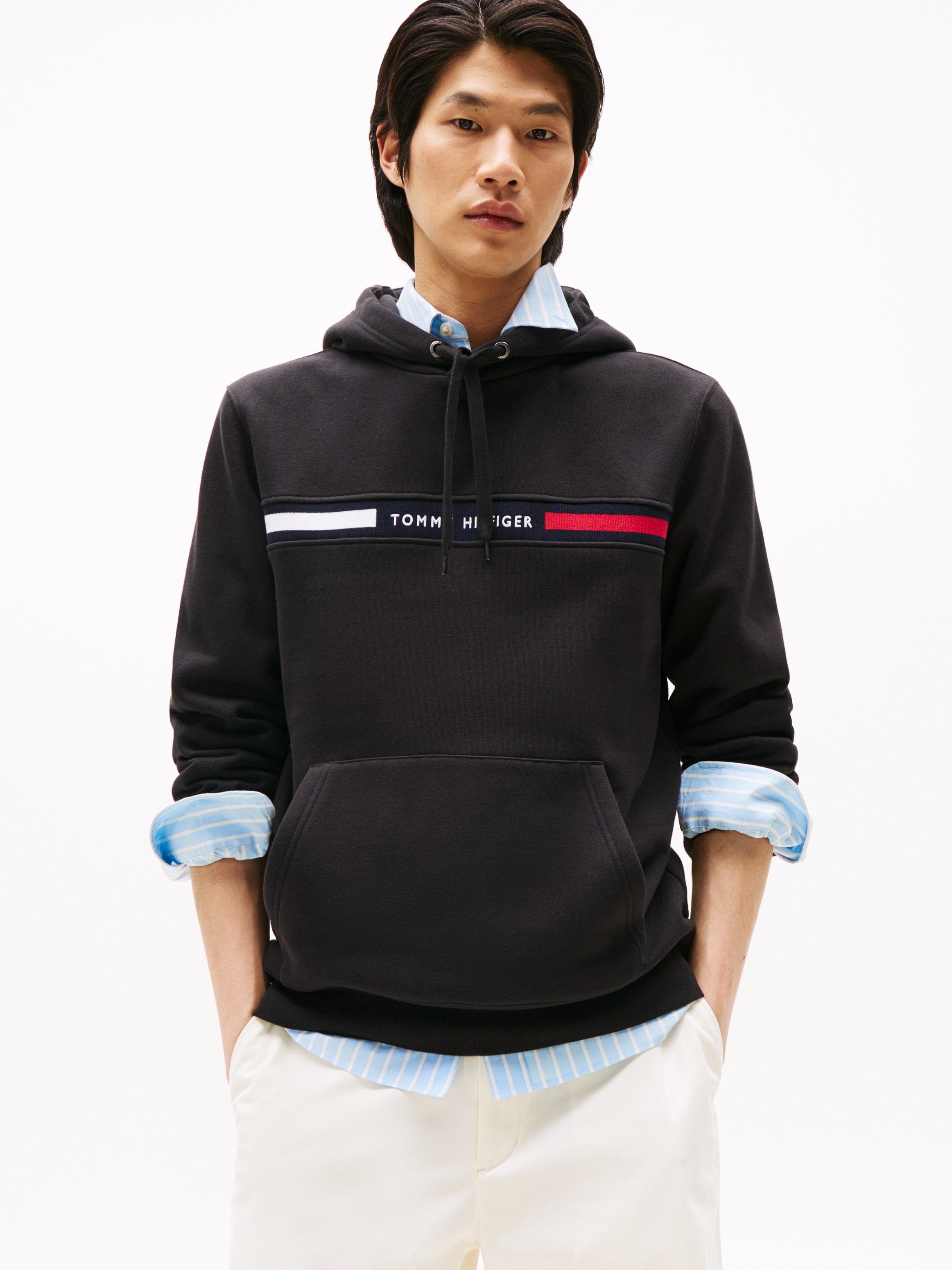 Tommy Hilfiger Kapuzensweatshirt "HILFIGER CHEST INSERT HOODY", mit Kapuze, günstig online kaufen