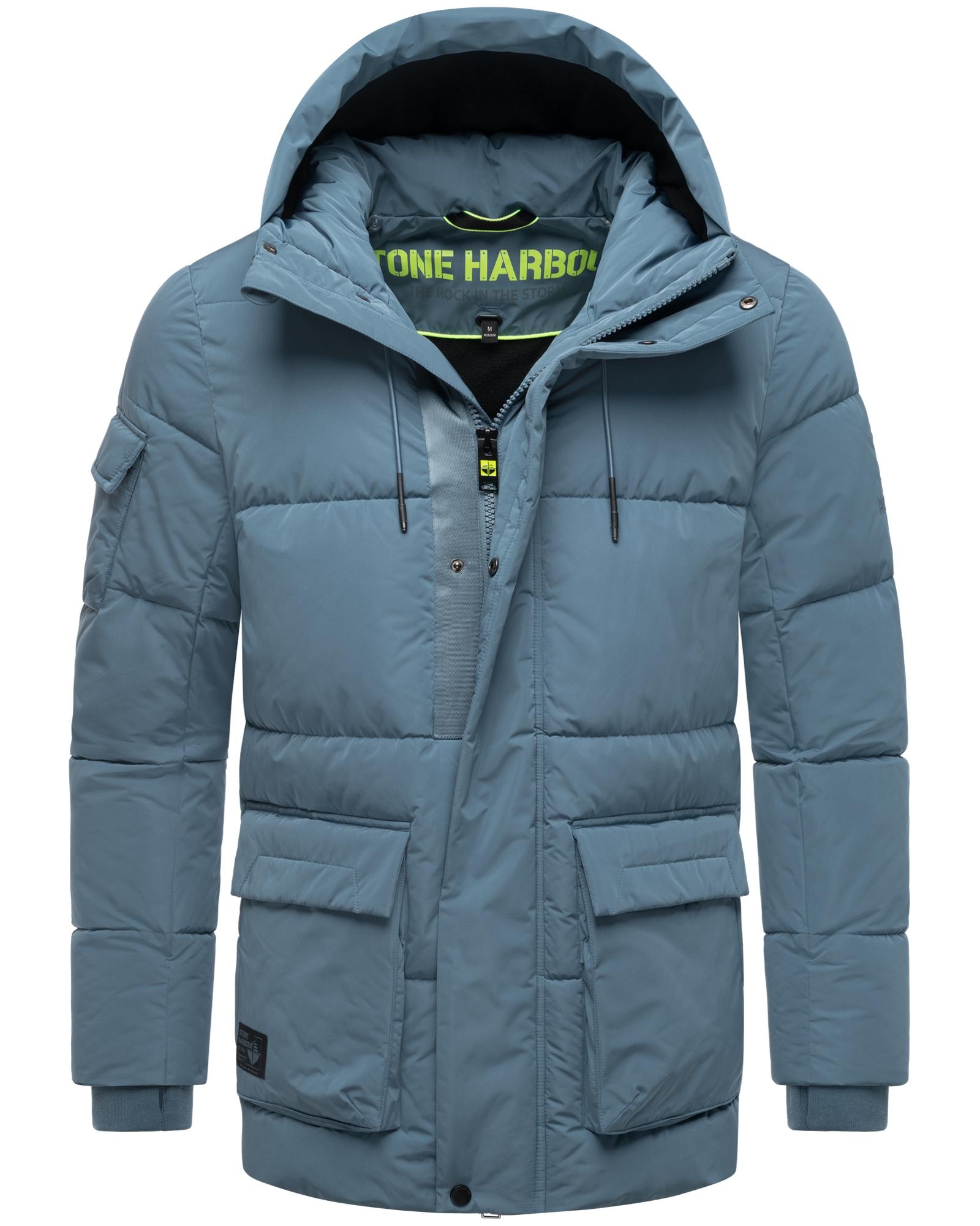 Stone Harbour Winterjacke »Lauroo XX«, mit Kapuze, urbane Herren Steppjacke mit kuscheligem Teddyfleece