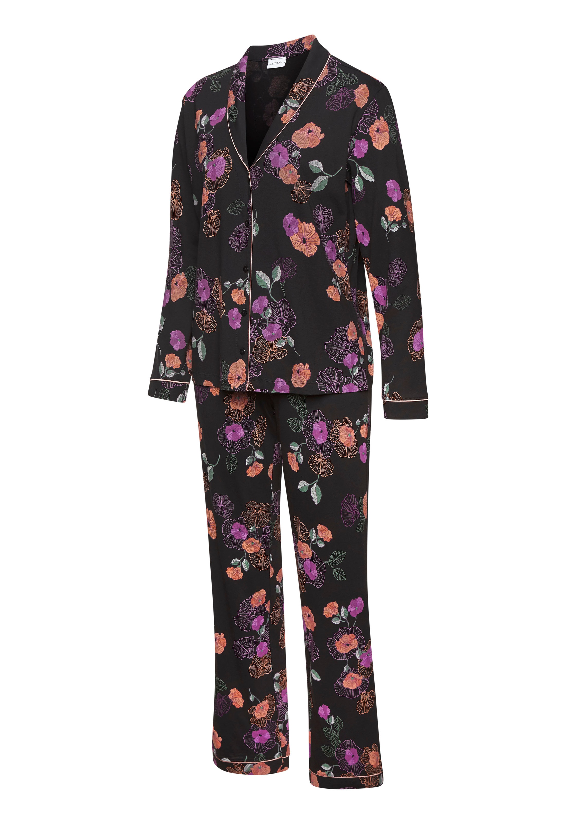 Vivance Dreams Pyjama, (2 tlg.), mit Blumen-Druck