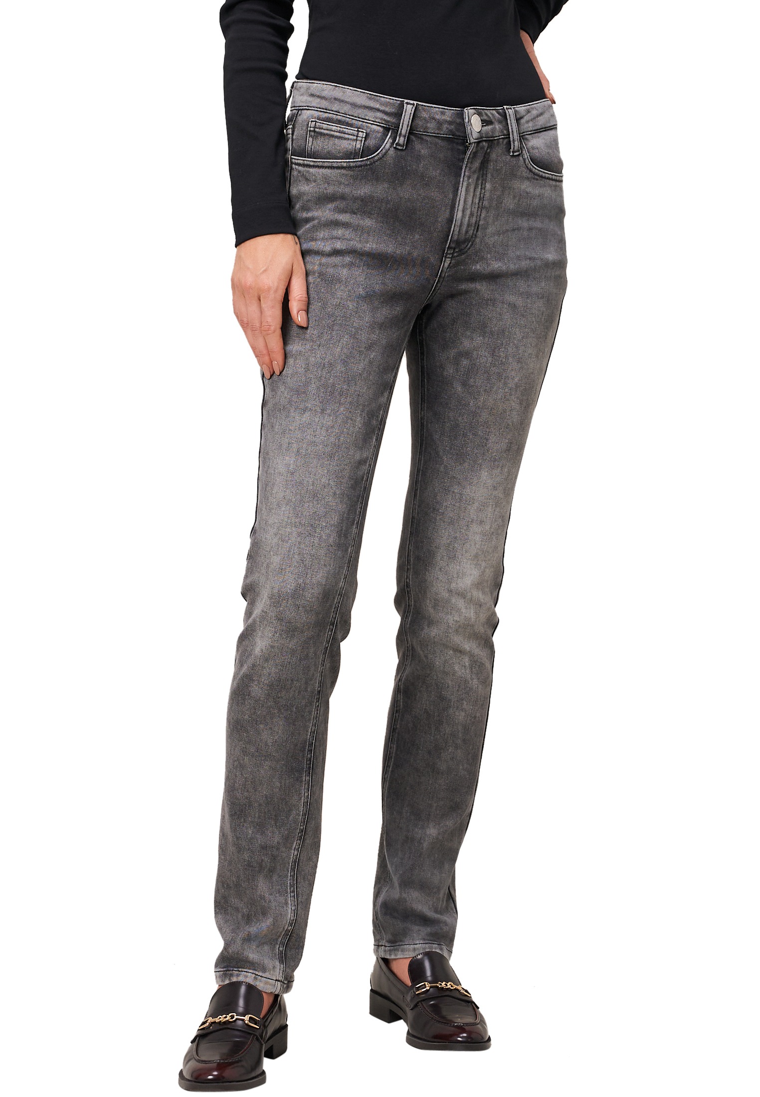 Zero Slim-fit-Jeans "Damen Jeans Style ORLANDO Straight Leg 32 Inch" günstig online kaufen