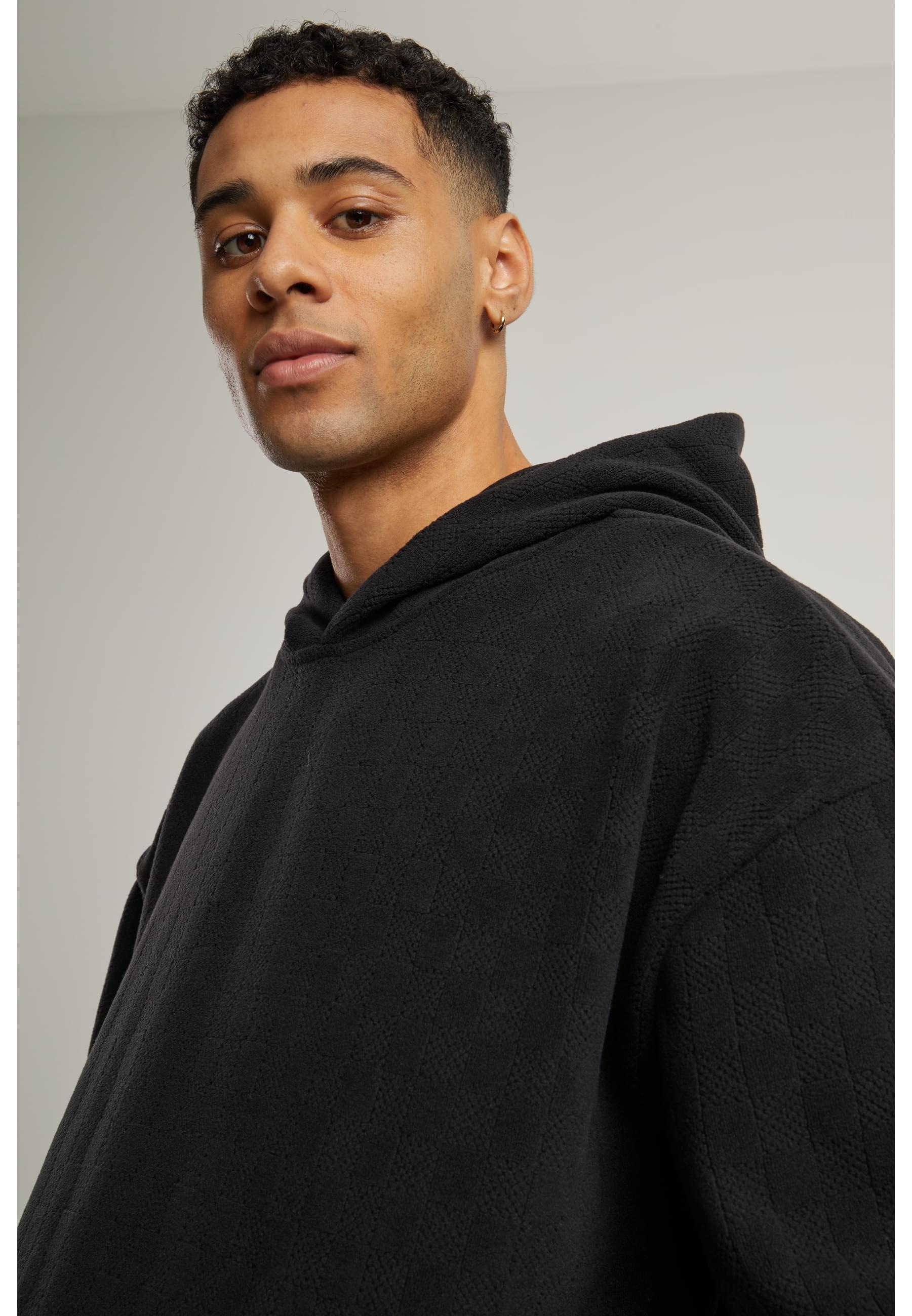 URBAN CLASSICS Kapuzensweatshirt »Urban Classics Jacquard Velvet Oversized Hoody«, (1 tlg.)