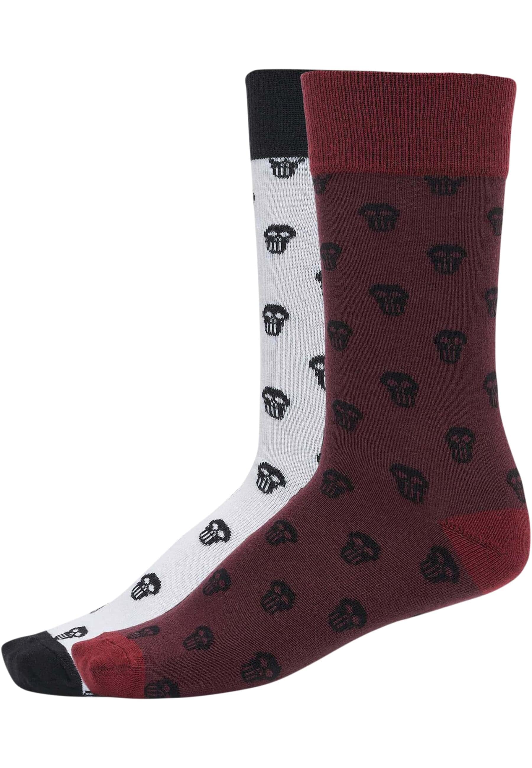 URBAN CLASSICS Basicsocken "Urban Classics Unisex Skull Allover 2-Pack", (1 Paar)