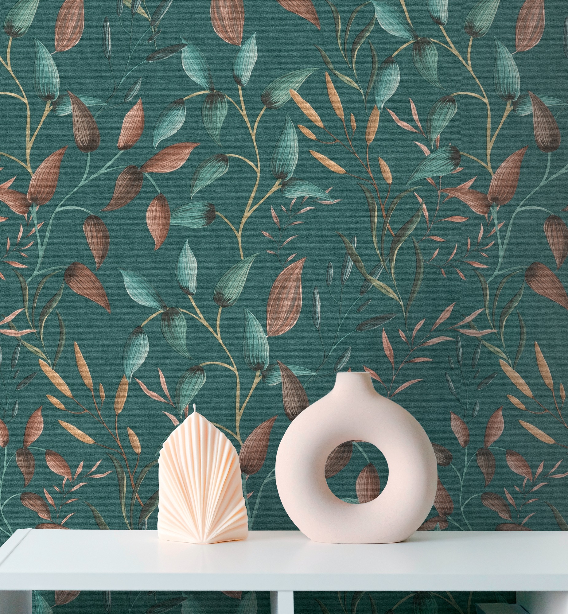 A.S. Création Vliestapete "PintWalls Ii Blätterranken Tapete Mustertapete Blätter Natur" Matt Strukturiert Vliestapete Floral Für Schlafzimmer