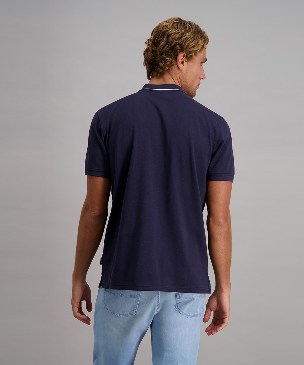 Pioneer Authentic Jeans Poloshirt mit Logo Schriftzug