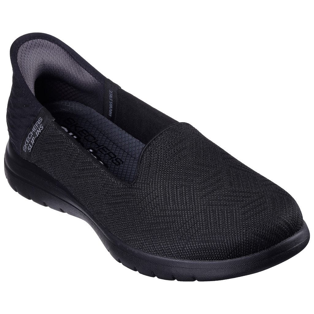 Skechers Slip-On Sneaker »ON-THE-GO FLEX-CLOVER«, Schlupfschuh, Slipper, Freizeitschuh mit gepolstertem Schaftrand