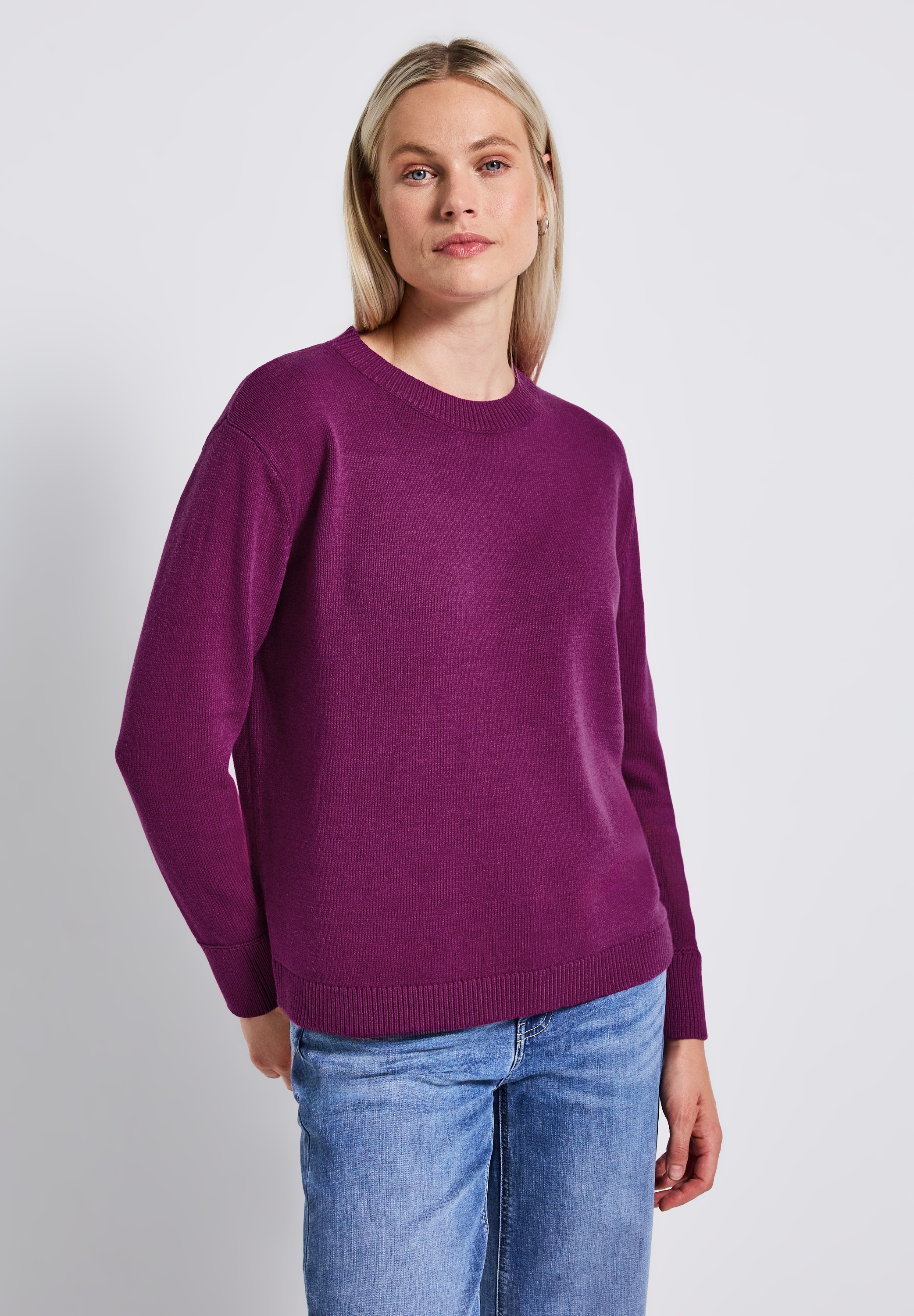 STREET ONE Strickpullover, mit Rundhalsausschnitt günstig online kaufen