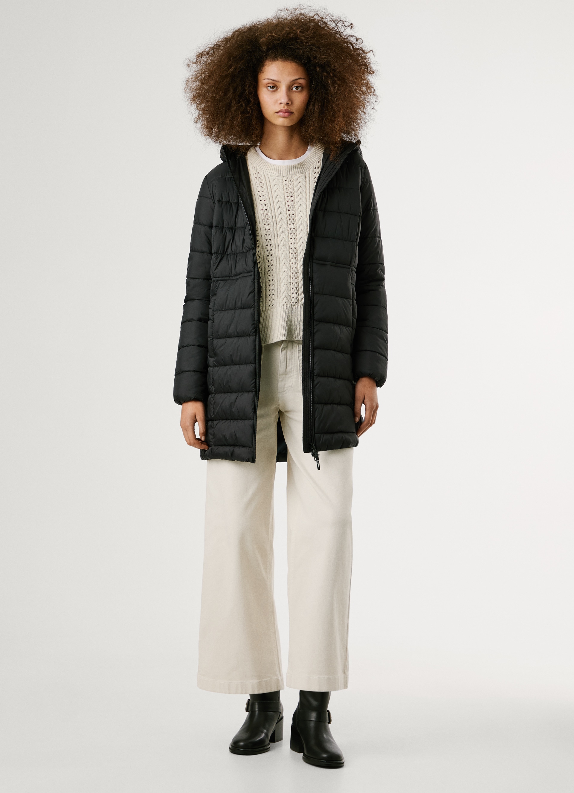 Pepe Jeans Steppmantel »SALLY LONG«, mit Kapuze
