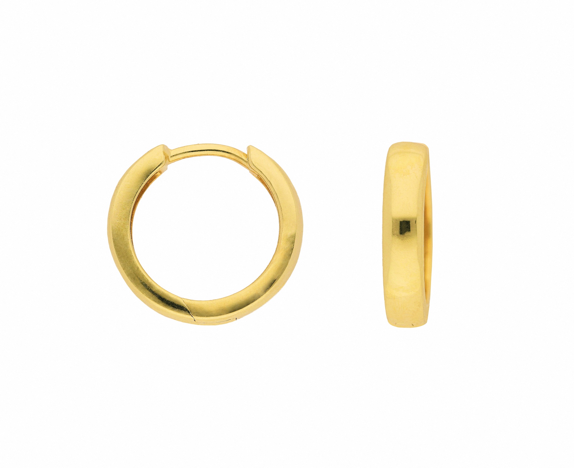 Paar Creolen ADELIA´S "Damen Goldschmuck 1 Paar 585 Gold Ohrringe / Creolen Ø 15 mm", gold, Ohrringe, Damen, Damen, Gold, 585 Gold Goldschmuck für Damen