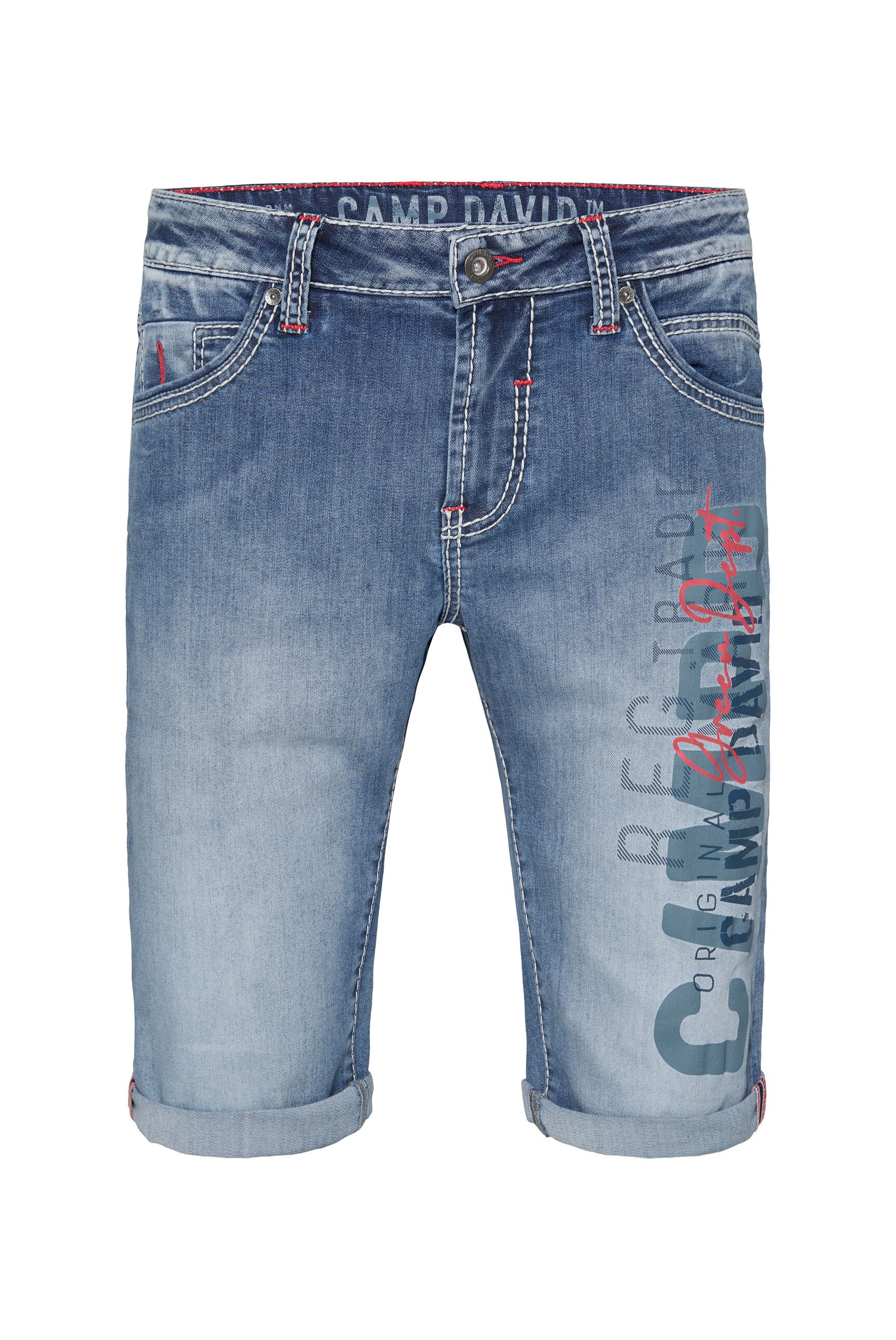 CAMP DAVID Jeansshorts, mit Turn-Up Saum