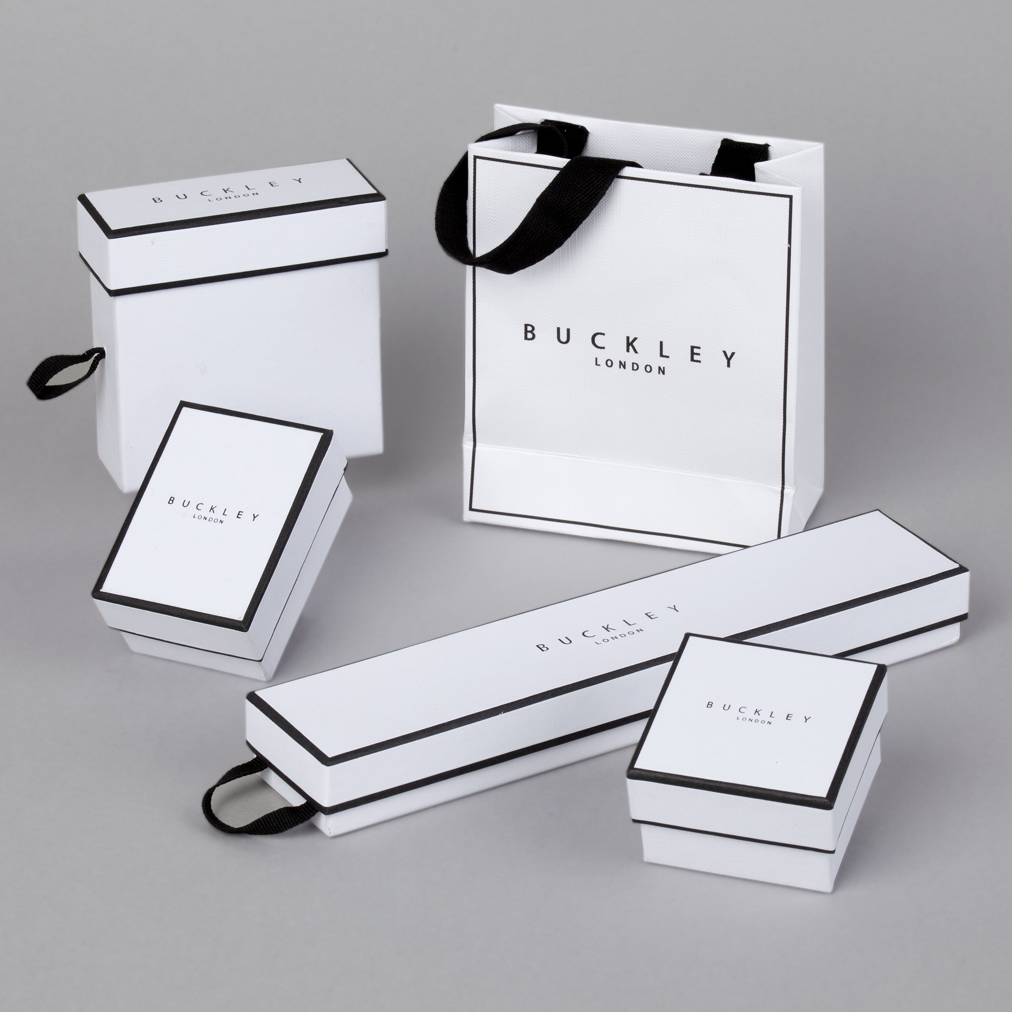 Buckley London Fingerring »Messing rhodiniert Kristalle«