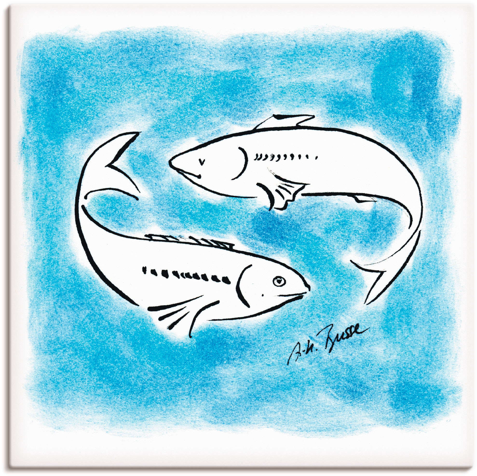 Artland Leinwandbild »Serie Sternzeichen Fische«, Sternzeichen, (1 St.), auf Keilrahmen gespannt