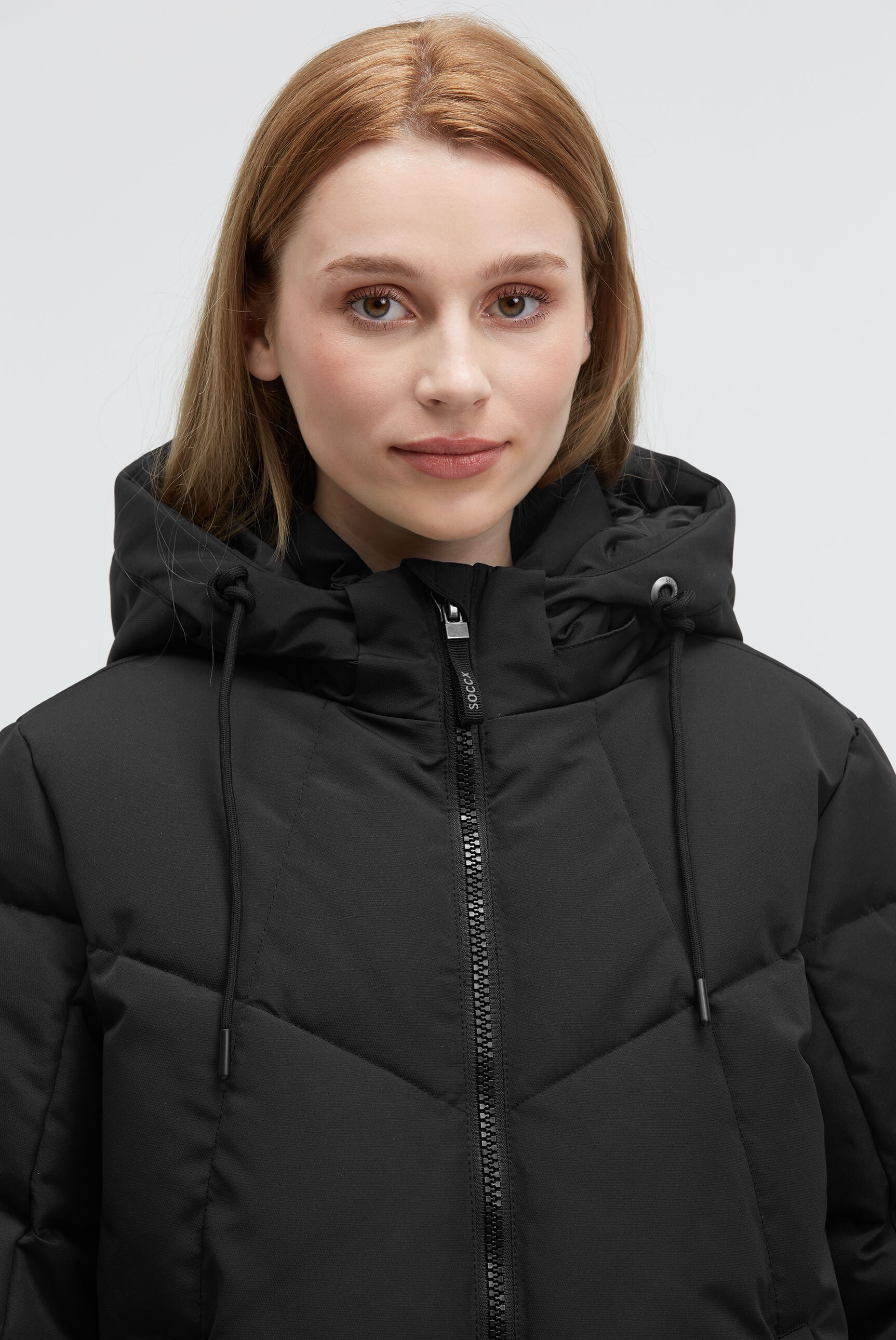 SOCCX Winterjacke mit Kapuze mit Windfangleiste