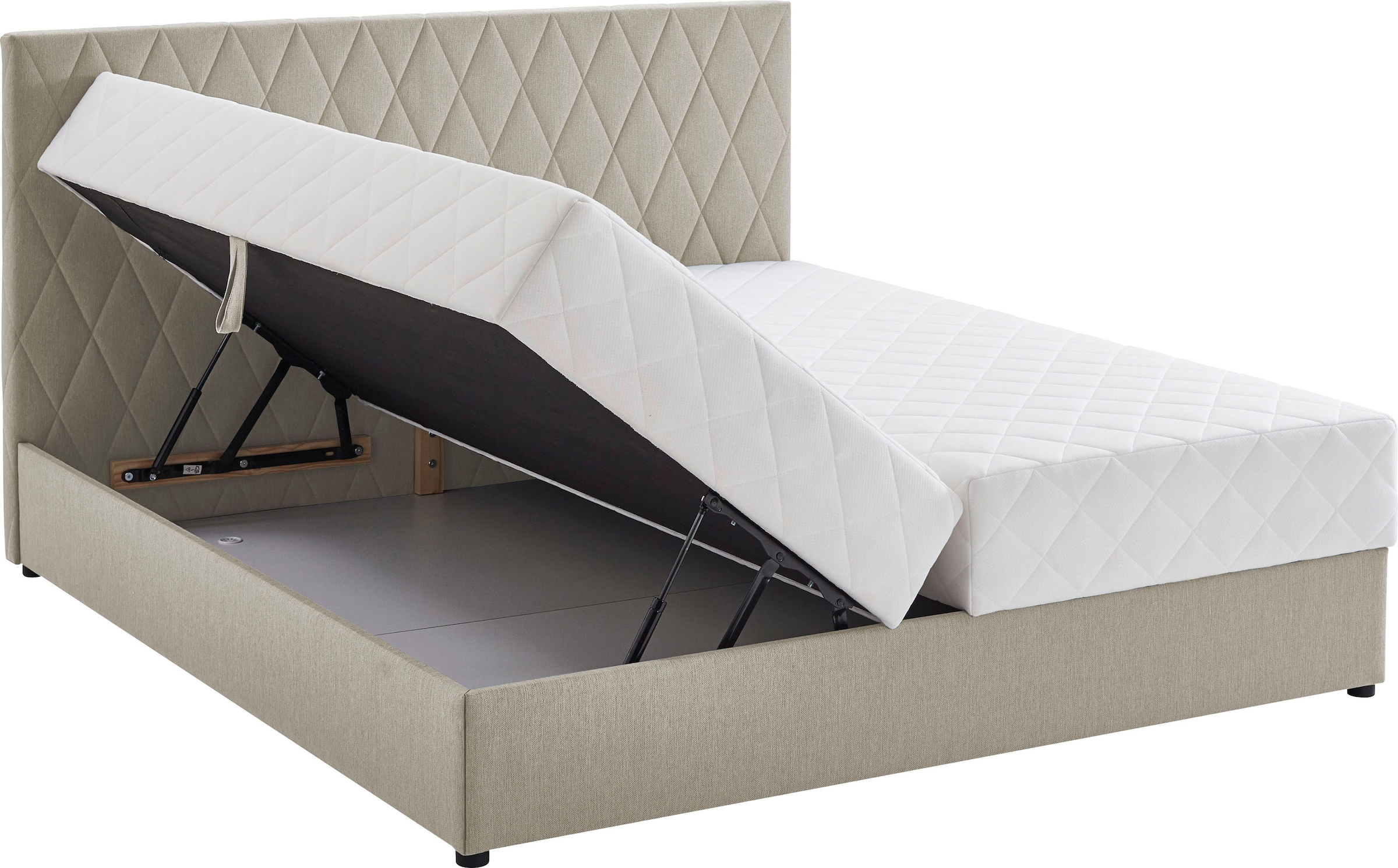 ATLANTIC home collection Boxbett Benita, mit Taschen-Federkernmatratze und Bettkasten