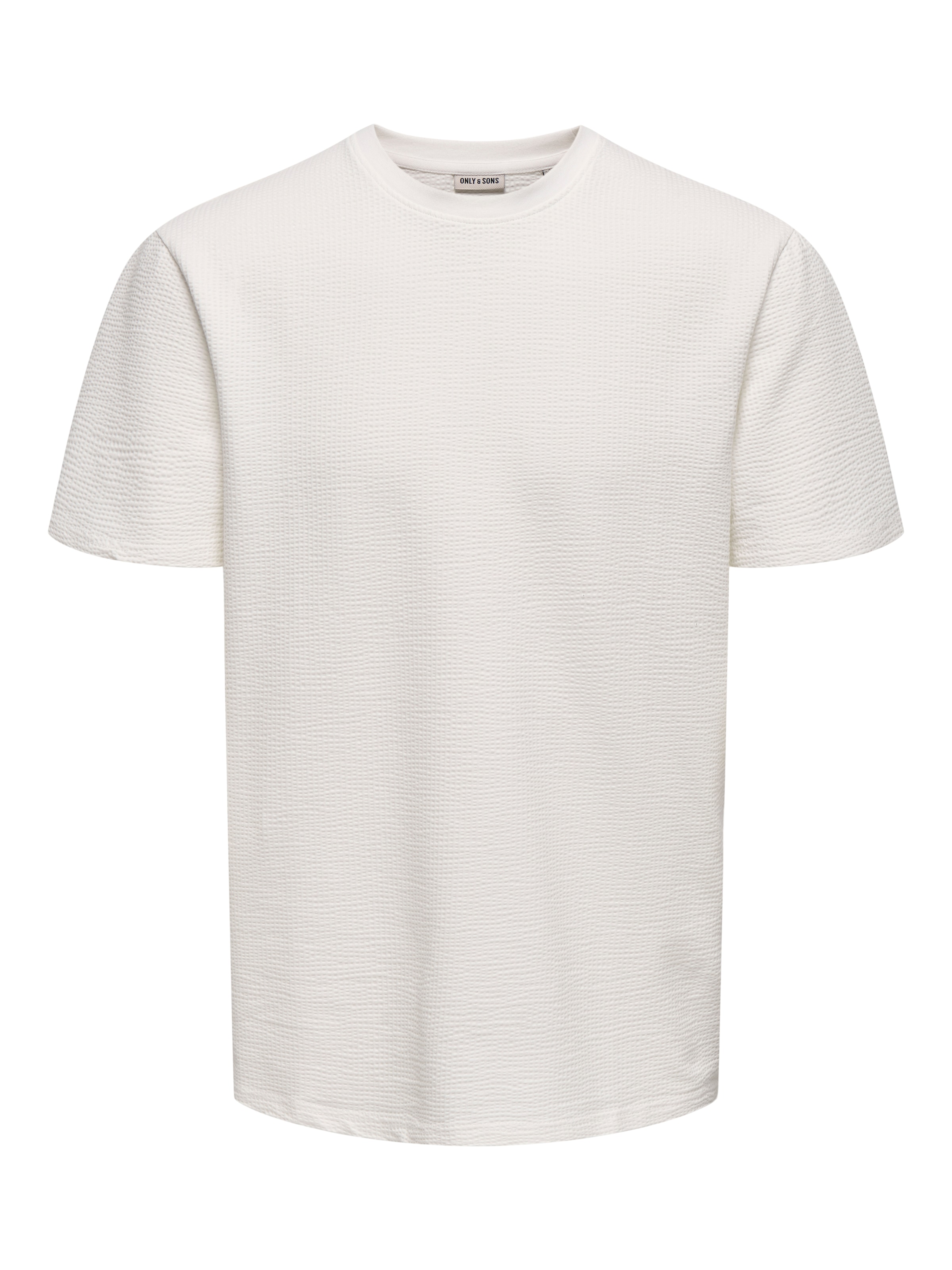 ONLY & SONS Rundhalsshirt »ONSKIAN LIFE REG SEERSUCKER SS TEE NOOS«