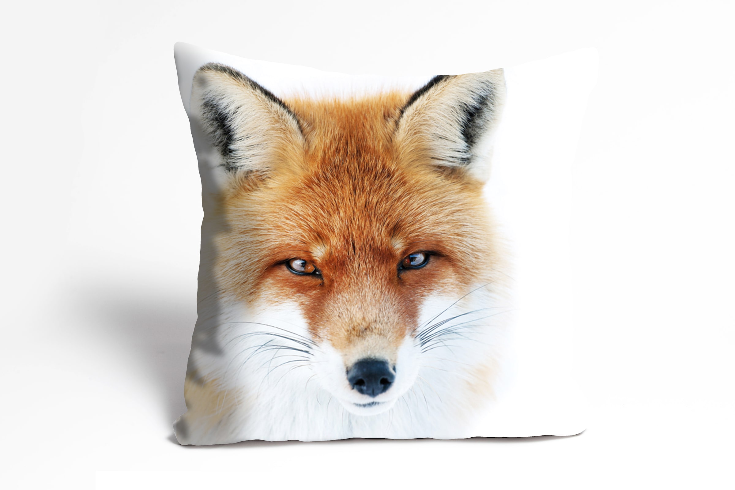 queence Dekokissen »Joleen«, Kissenhülle,Fuchskopf,Fuchs,Tiermotiv,Waldtier,Gezeichnet,Naturmotiv