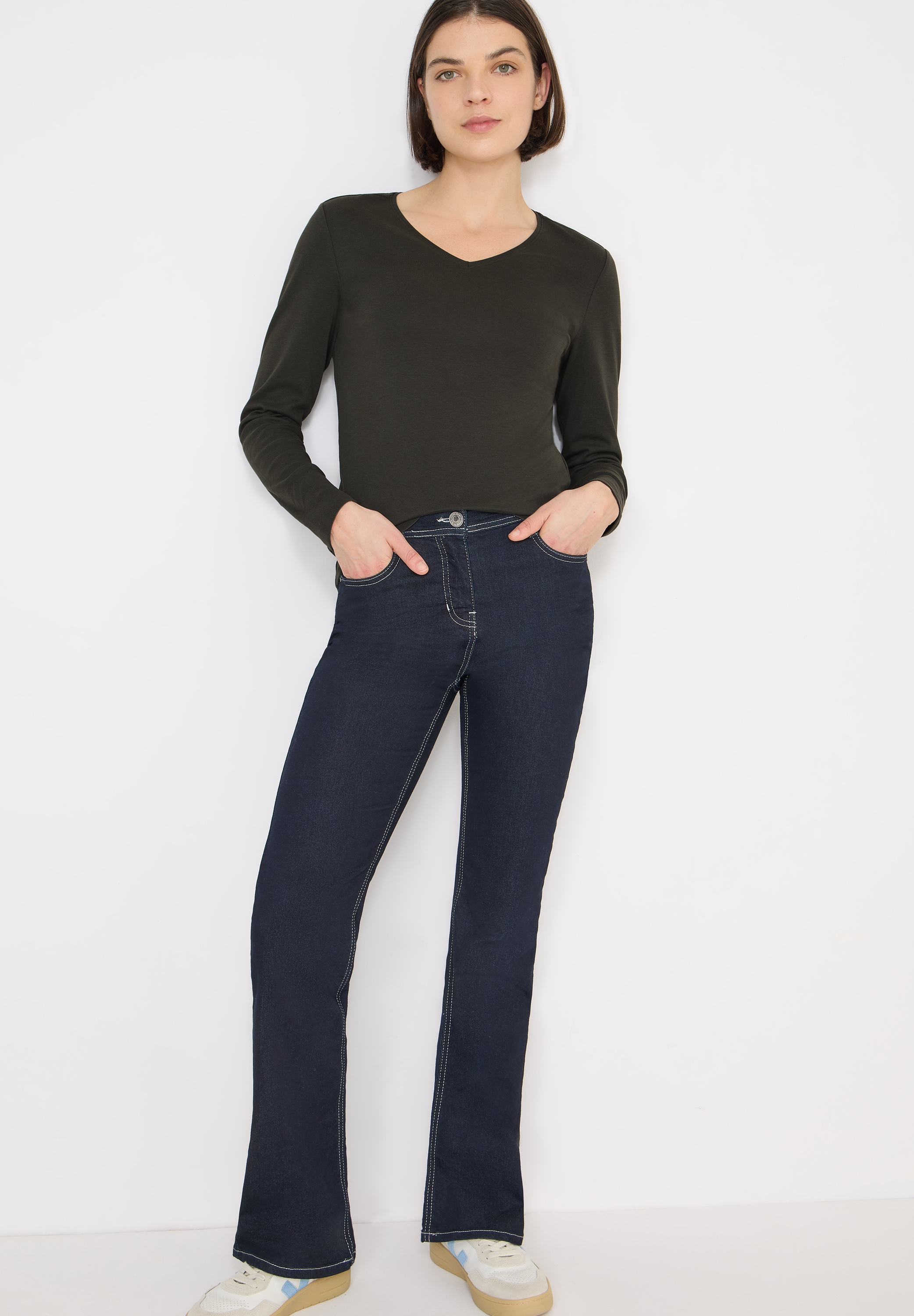Cecil Langarmshirt aus reiner Baumwolle