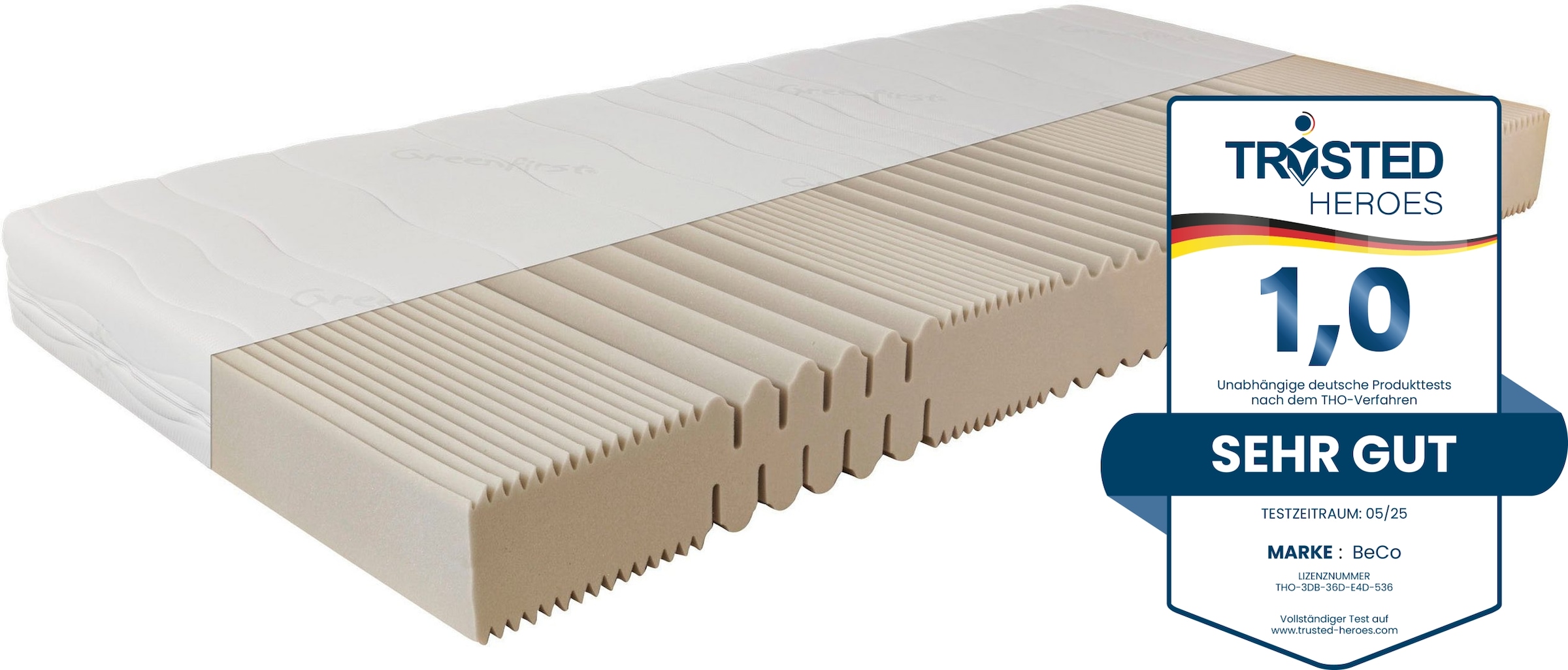 Beco Komfortschaummatratze "Matratze Active Greenfirst, Matratze in diverse günstig online kaufen