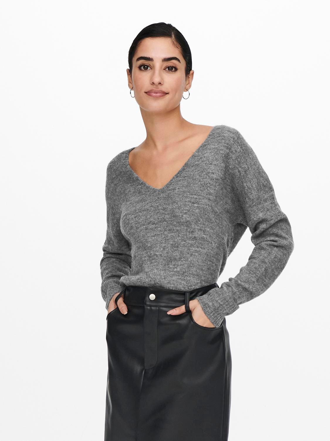 JDY V-Ausschnitt-Pullover "JDYELANORA L/S V-NECK PULLO. KNT NOOS", mit leic günstig online kaufen