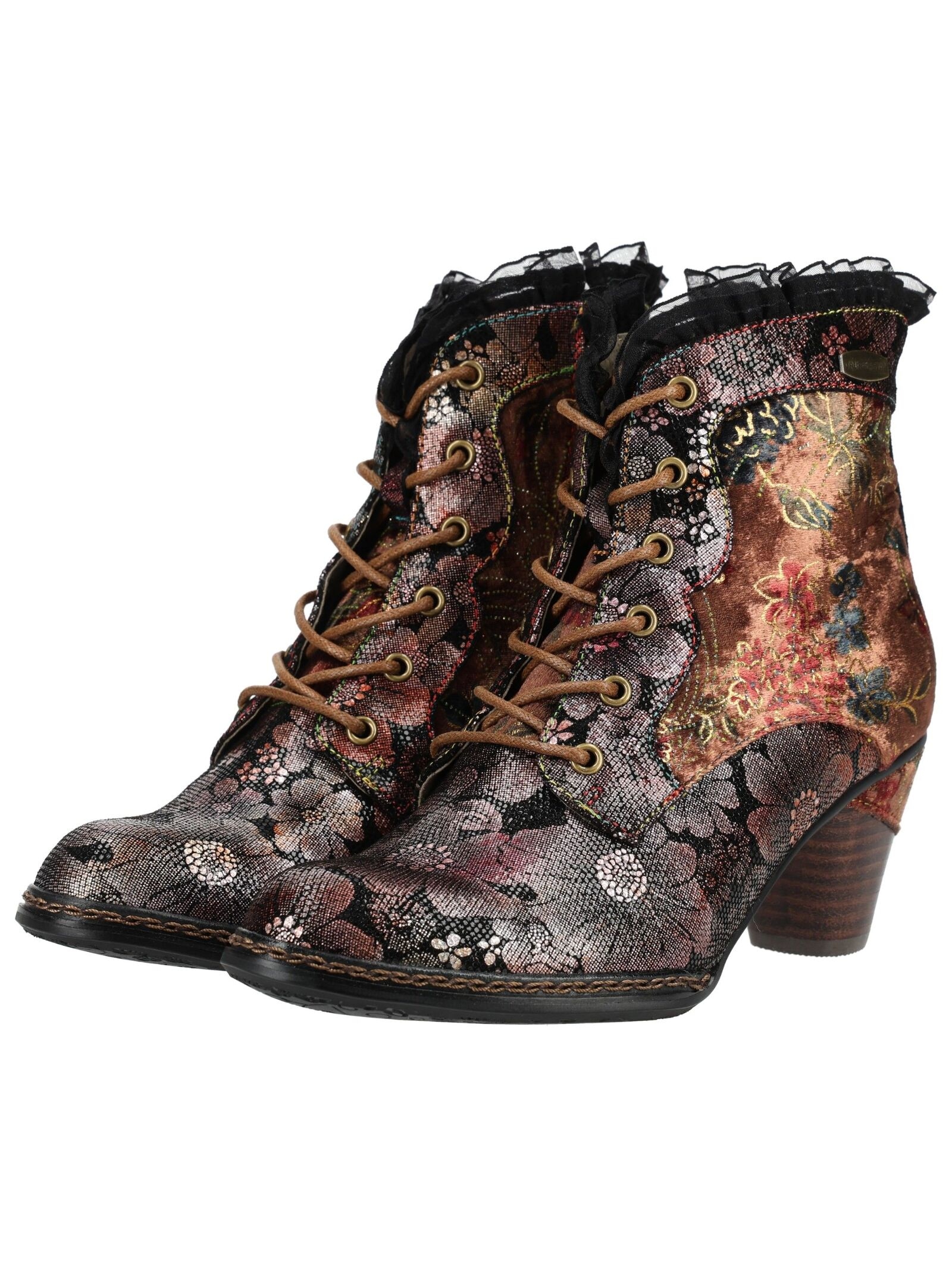 LAURA VITA Schnürstiefelette »LAURA VITA Pumps Leder/Textil«
