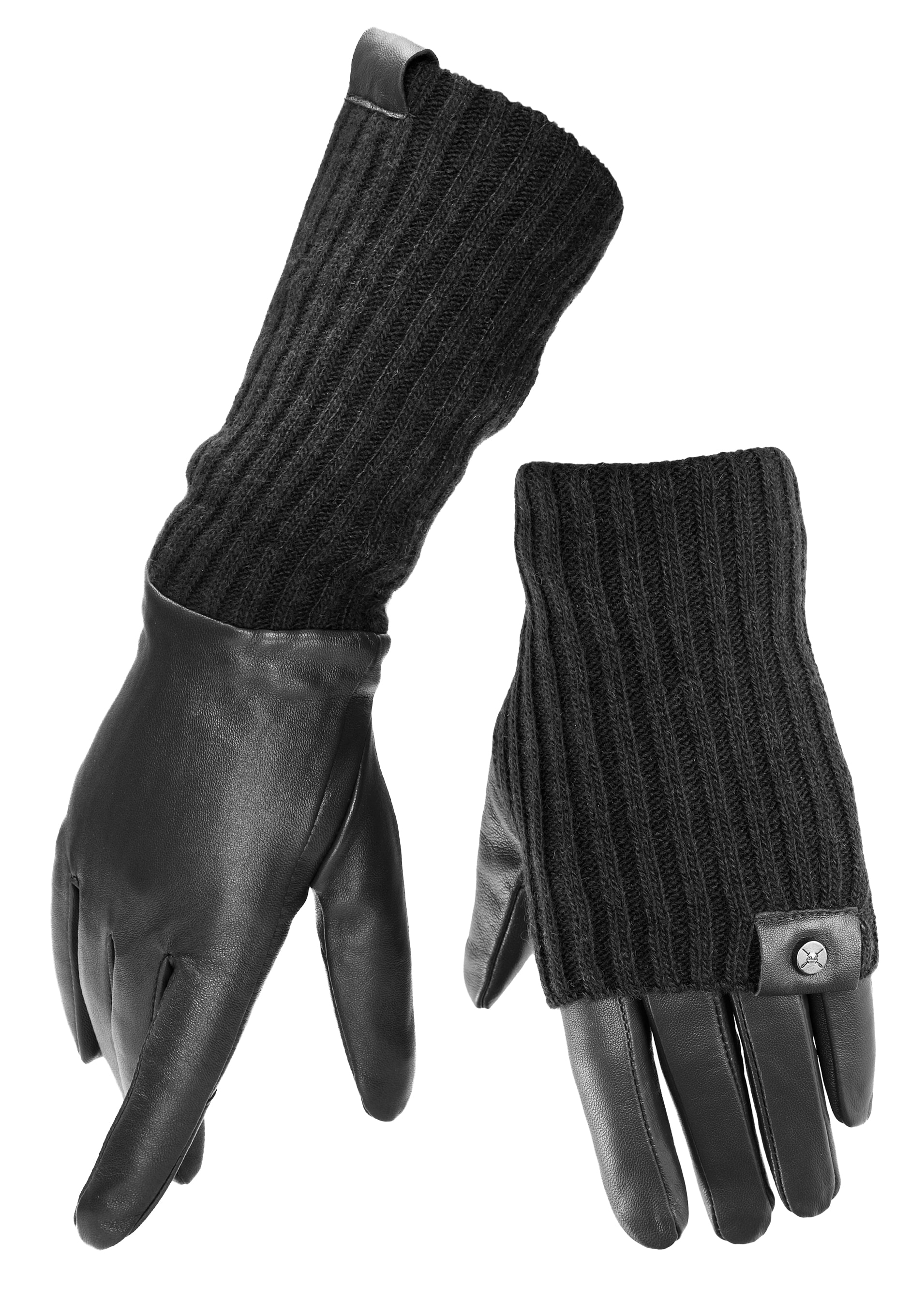 PEARLWOOD Lederhandschuhe "ROMY" 1 Paar, Fleecefutter, als Lang-oder Kurzha günstig online kaufen