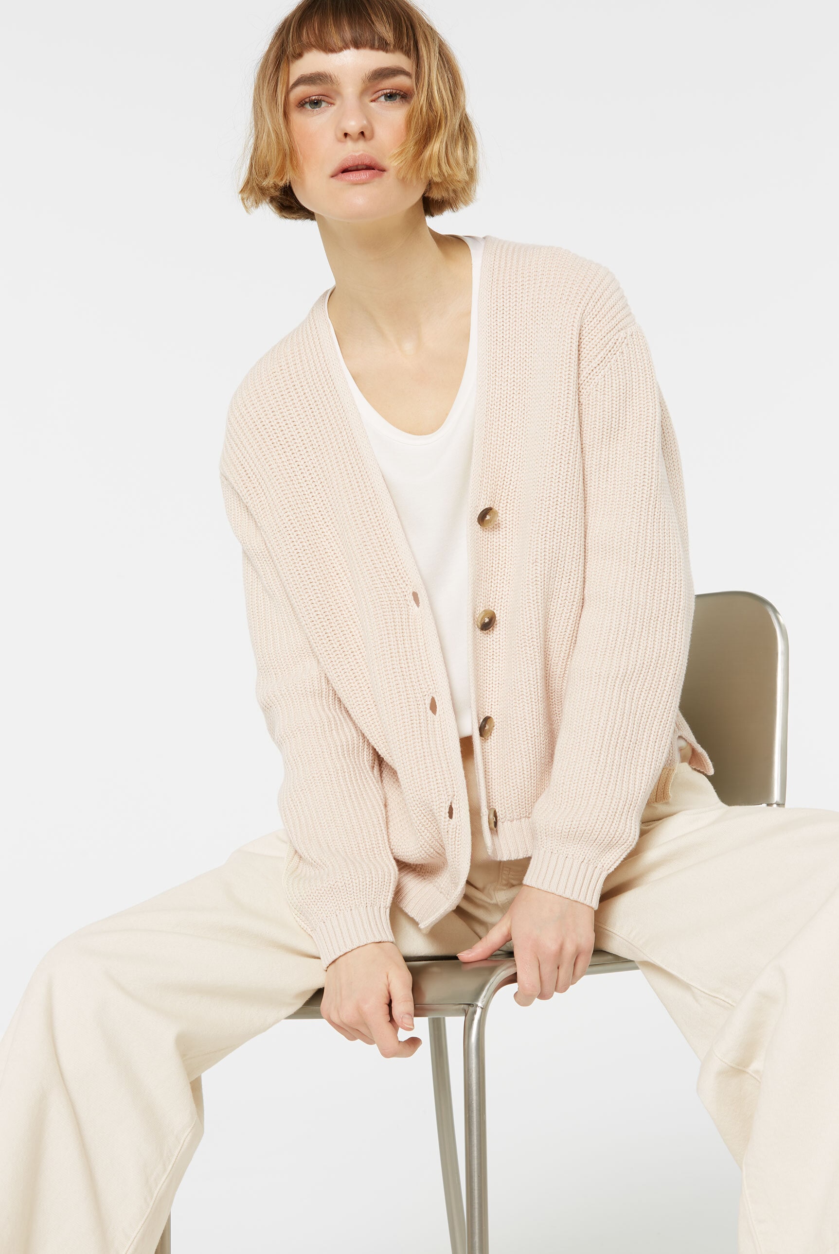 SENSES.THE LABEL Strickjacke aus Baumwolle