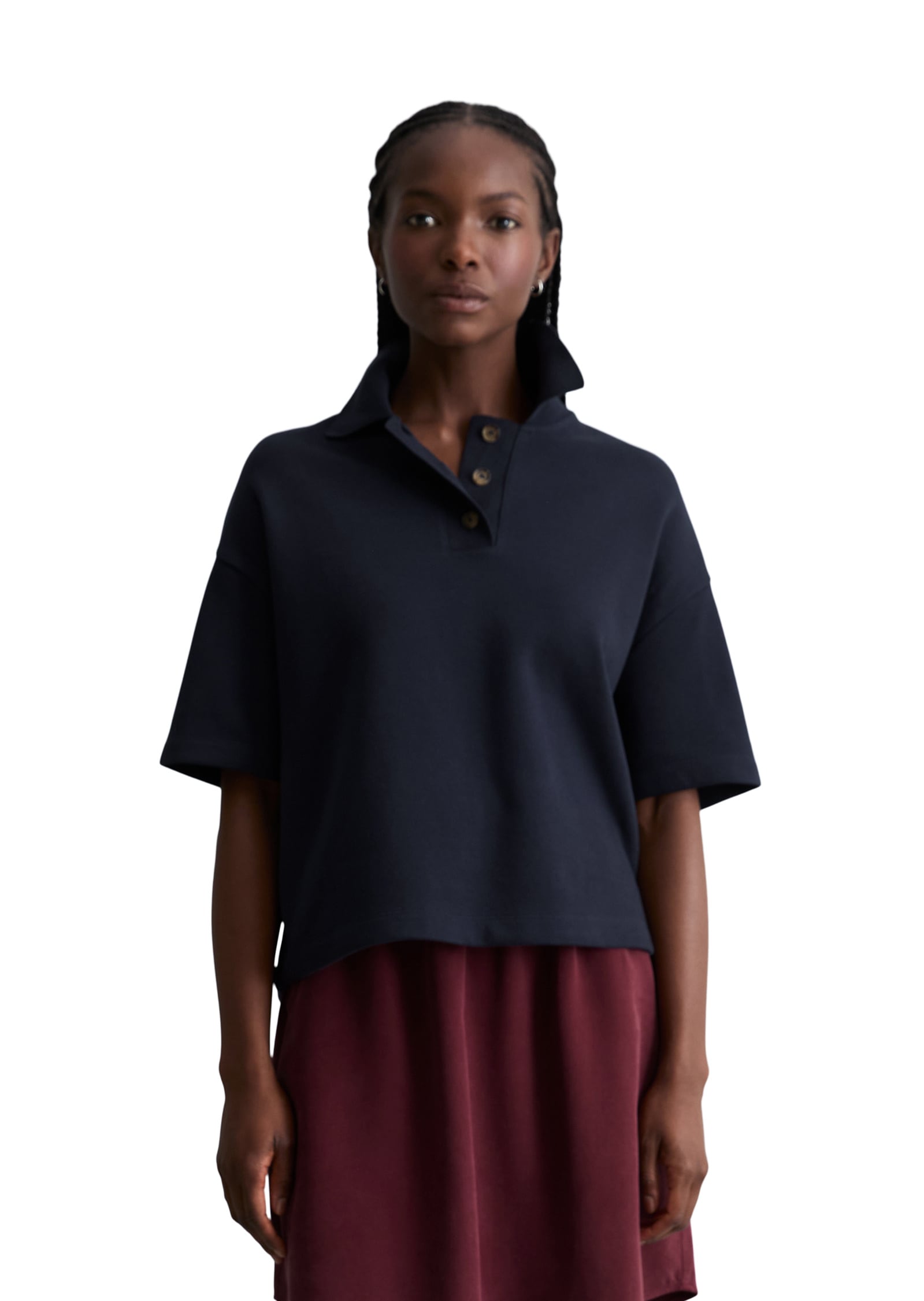 Marc OPolo DENIM Poloshirt "aus weichem Rib-Jersey" günstig online kaufen