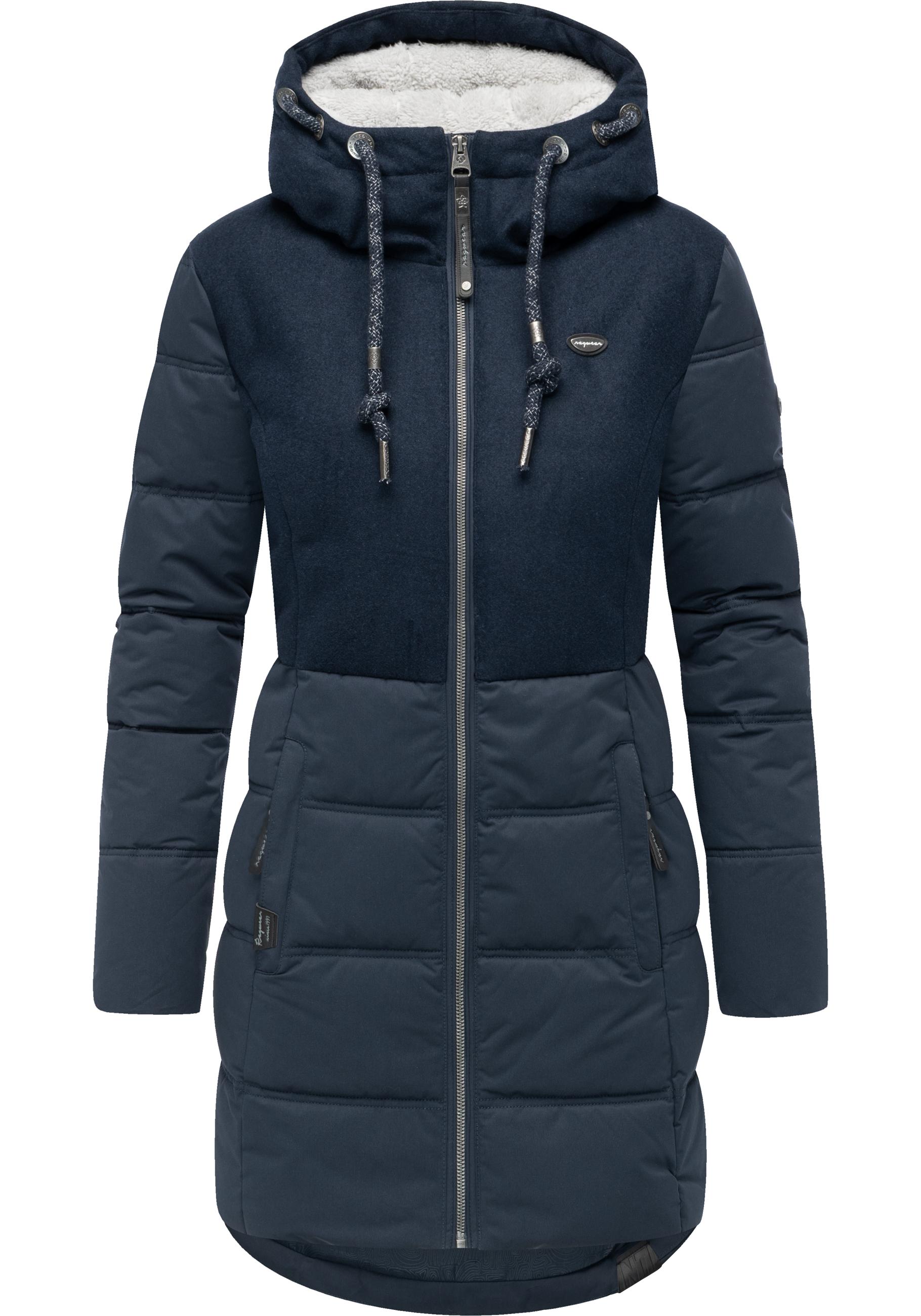Ragwear Winterjacke "Ashani Block Intl." mit Kapuze stylischer Winterparka mit gefütterter Kapuze