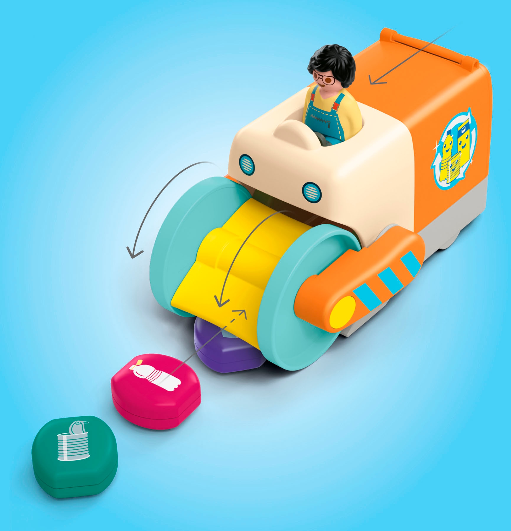 Playmobil® Konstruktions-Spielset »Spaßiges Müllsammelfahrzeug (71774), Junior«, (5 St.), Made in Europe