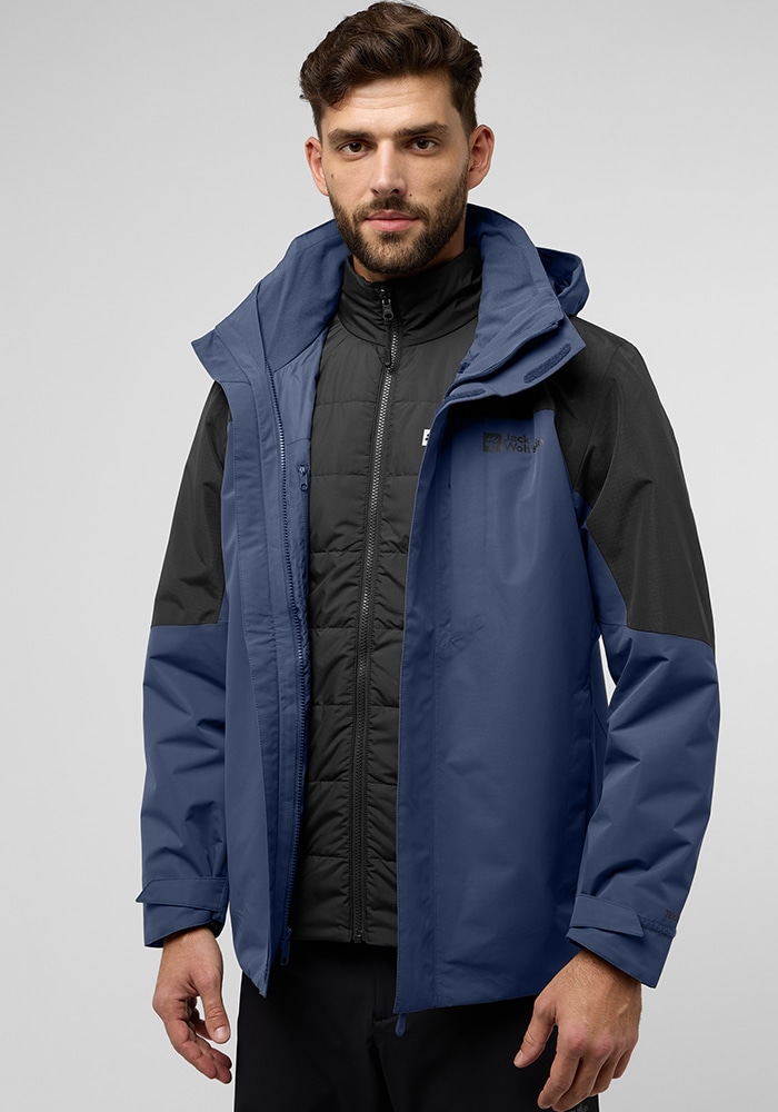 Jack Wolfskin 3-in-1-Funktionsjacke "ROMBERG 3IN1 JKT M", mit Kapuze