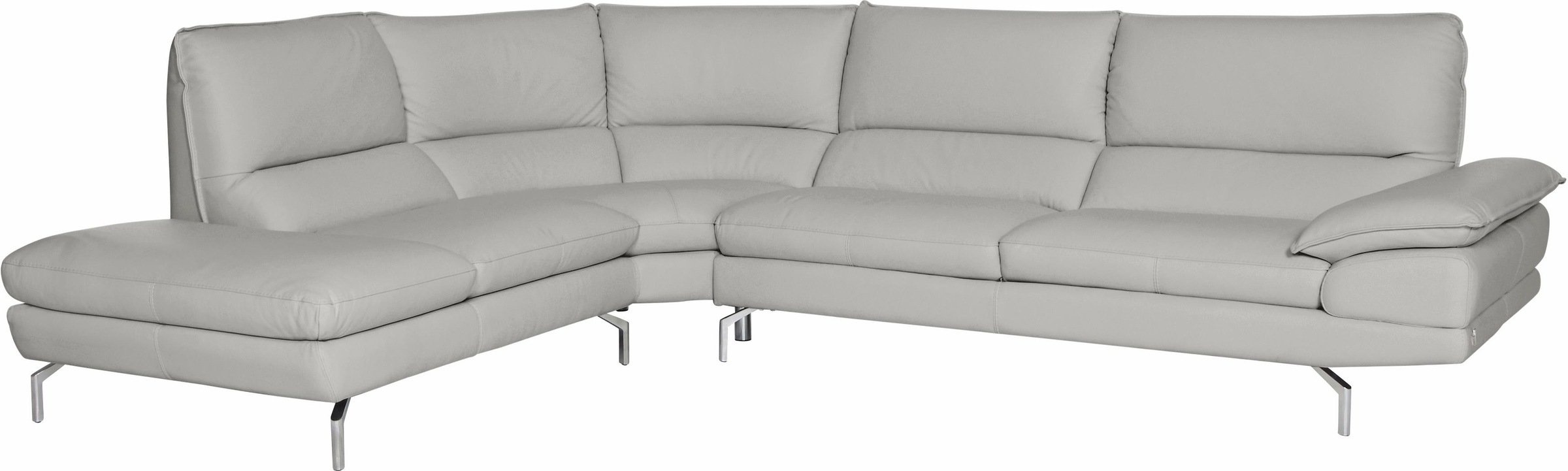 CALIA ITALIA Ecksofa »Dave, italienisches Designsofa L-Form, erstklassiger Sitzkomfort«, Ottomane wahlweise links oder rechts, in zwei tollen Lederqualitäten