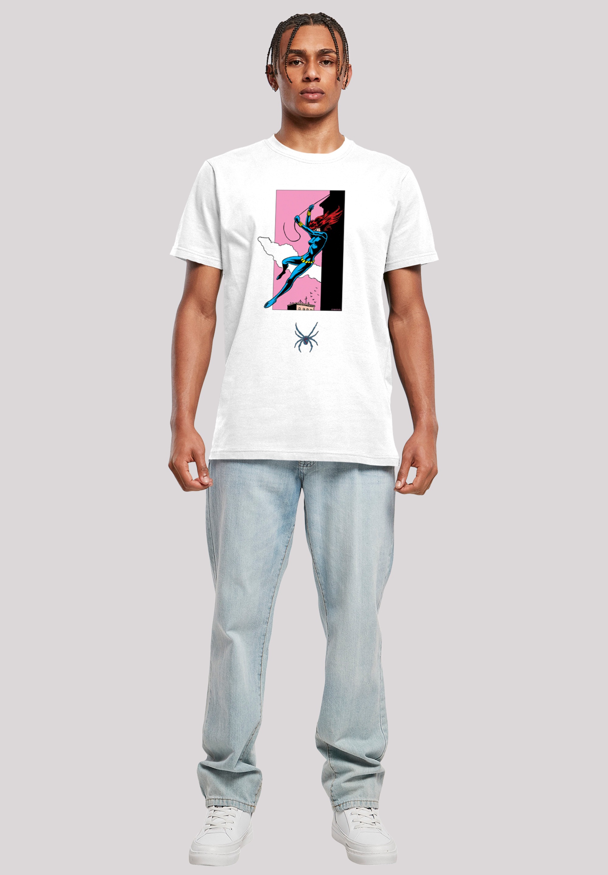 F4NT4STIC T-Shirt »T-Shirt 'Marvel Comics Black Widow Roof Jump'«, Herren,Premium Merch,Regular-Fit,Basic,Logo Print