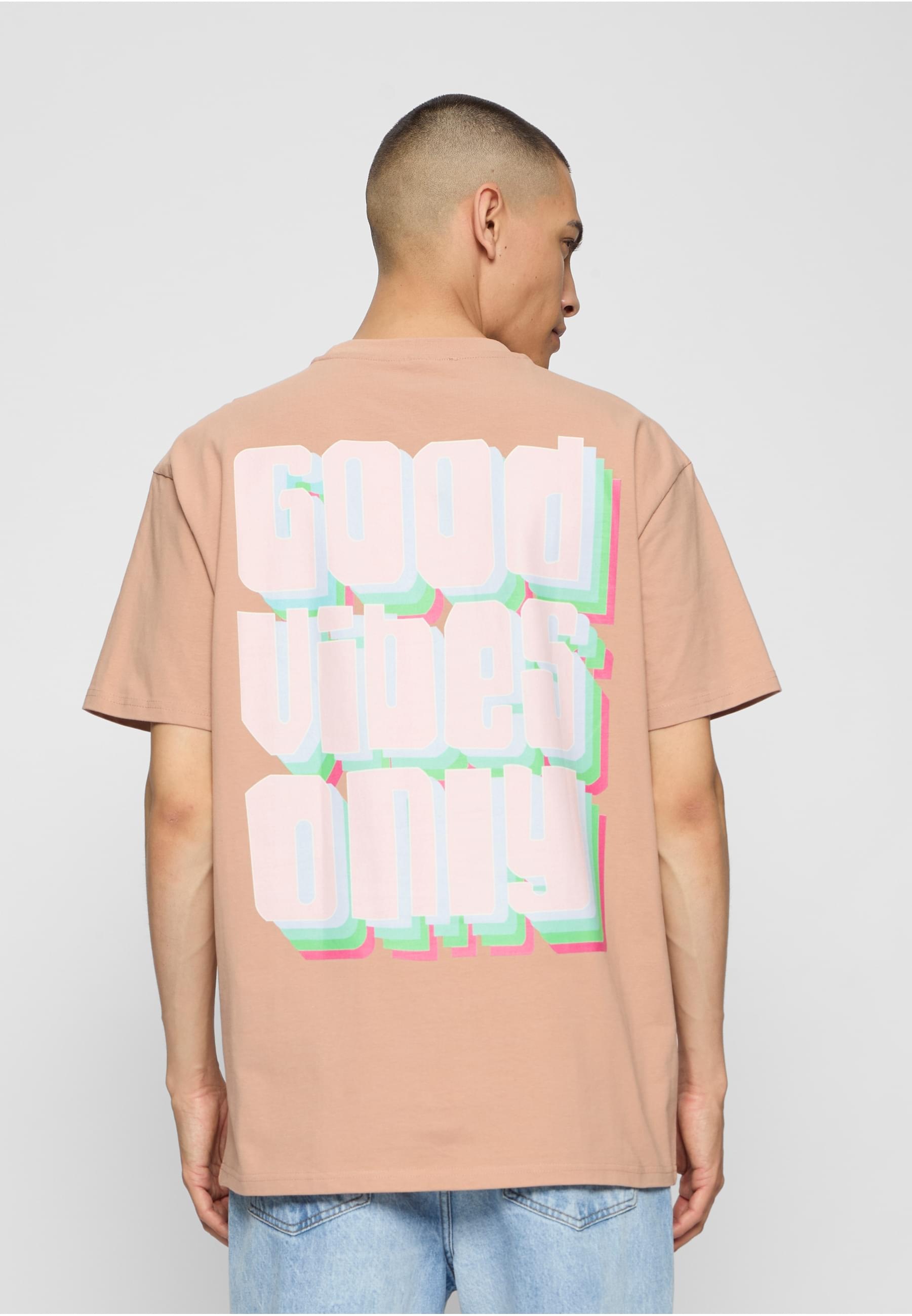 2Y Studios T-Shirt »2Y Studios Herren Good Vibes Only Oversize Tee«, (1 tlg.)
