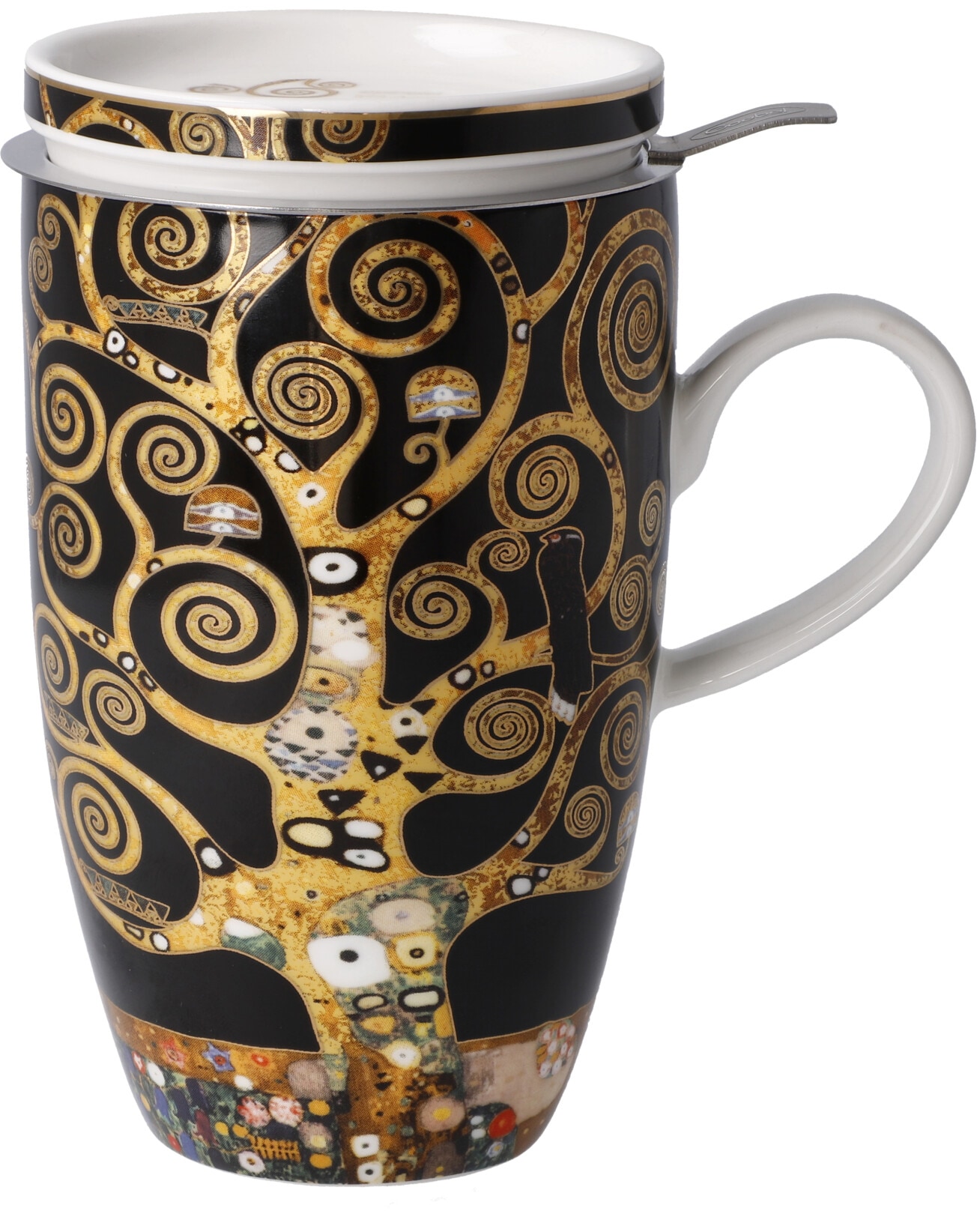 Tasse »Klimt«, Artis Orbis, Teetasse mit Deckel/Sieb, Gustav Klimt - Der Lebensbaum