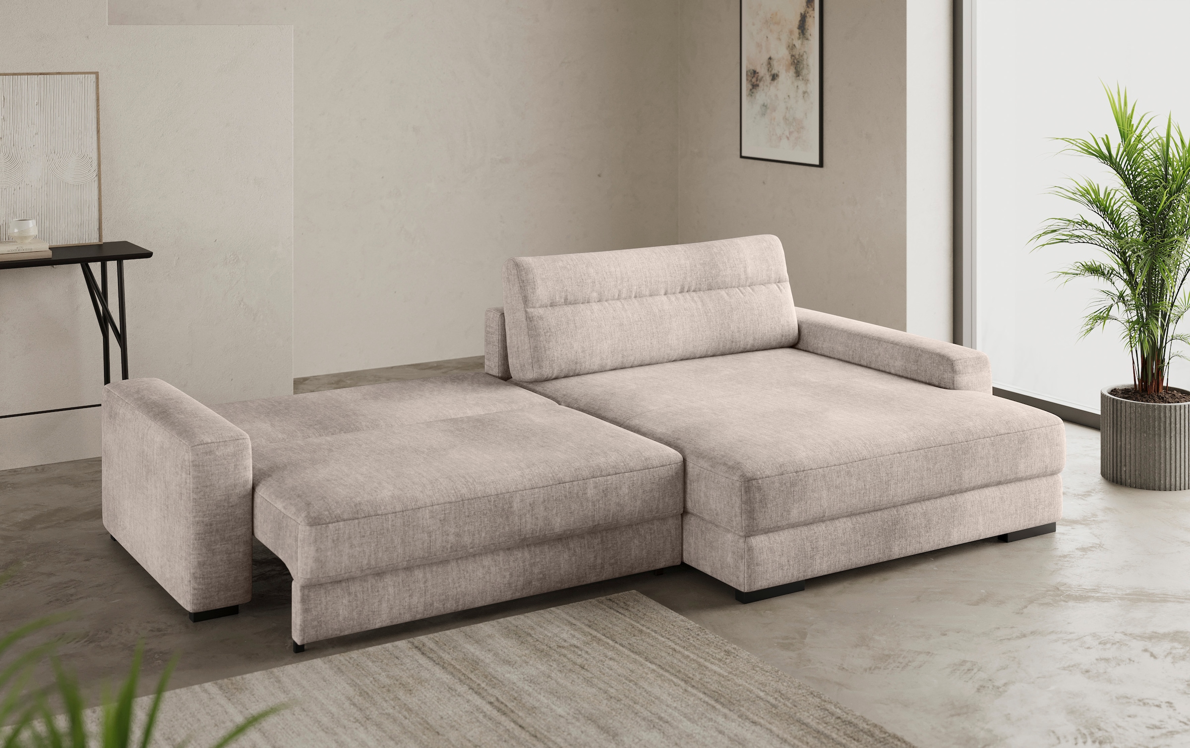 Mr. Couch Ecksofa »Marcello L-Form«, inklusive EasyBett und Bettkasten