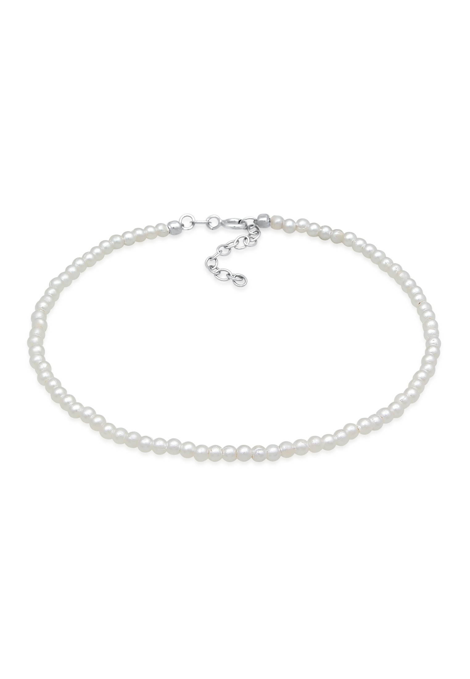 Elli Fußkette »Fußschmuck Perlen Synthetisch Klassik Basic 925 Silber«