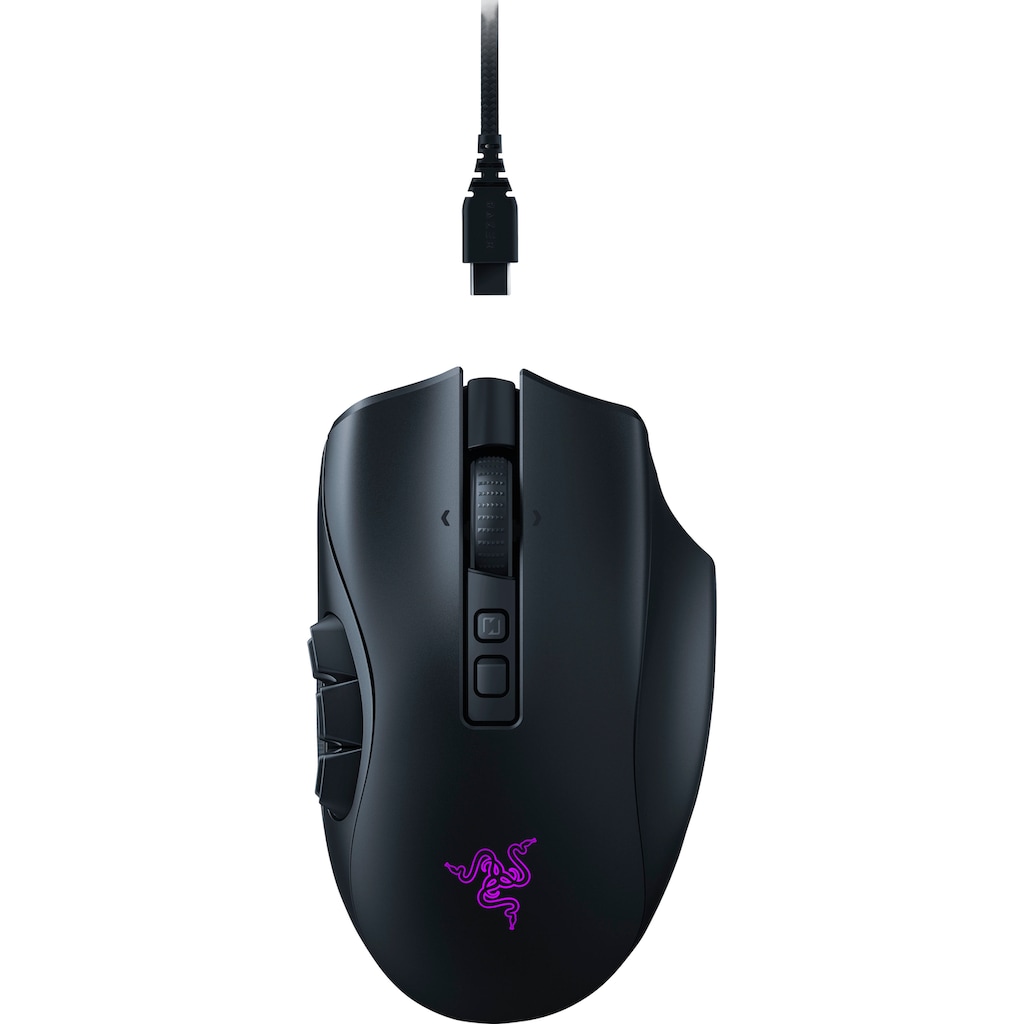 RAZER Gaming-Maus »Naga V2 Pro«, Bluetooth-RF Wireless-kabelgebunden