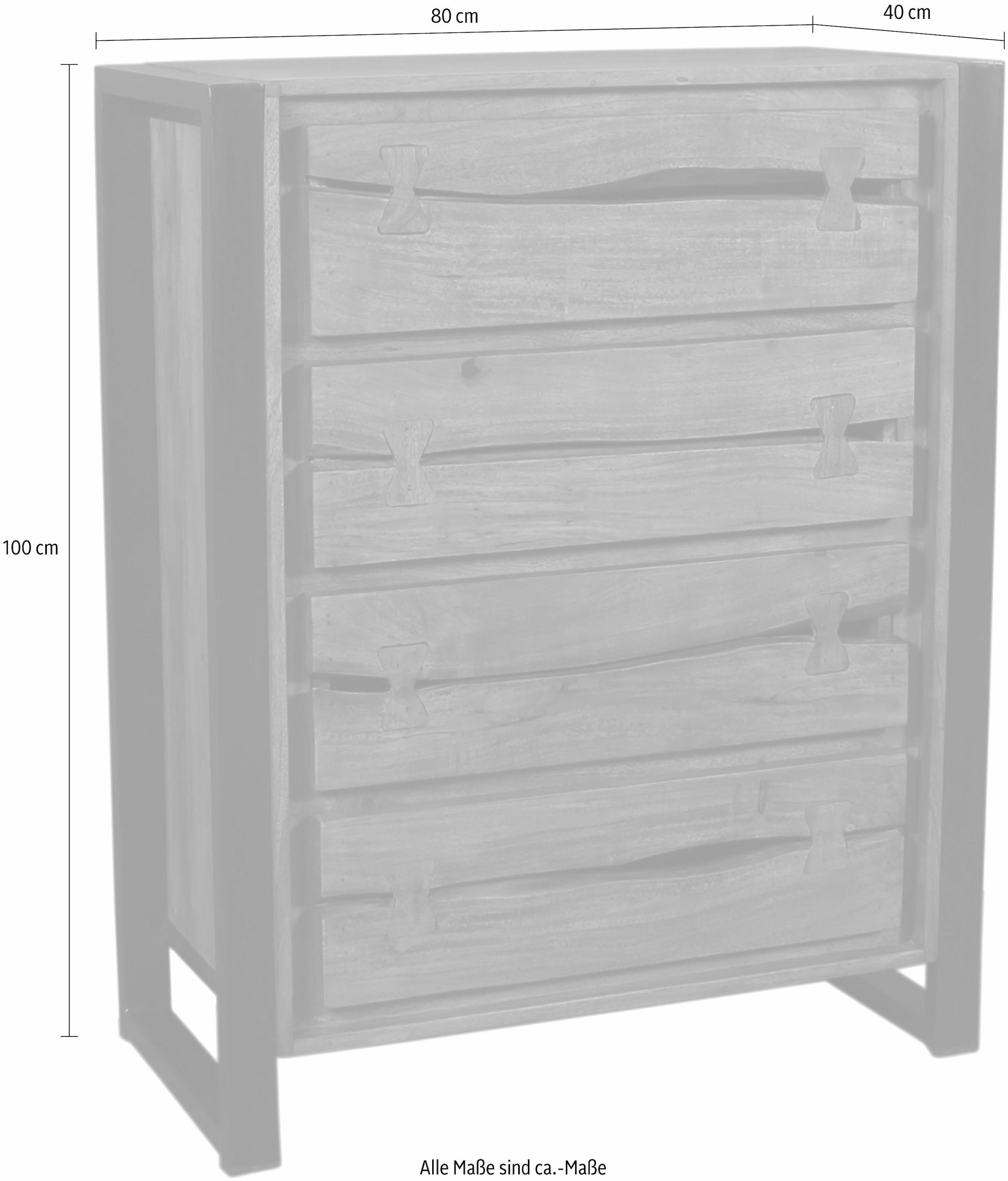 SIT Kommode »Live Edge«, aus Akazienholz, mit markanten Baumkanten in der Front